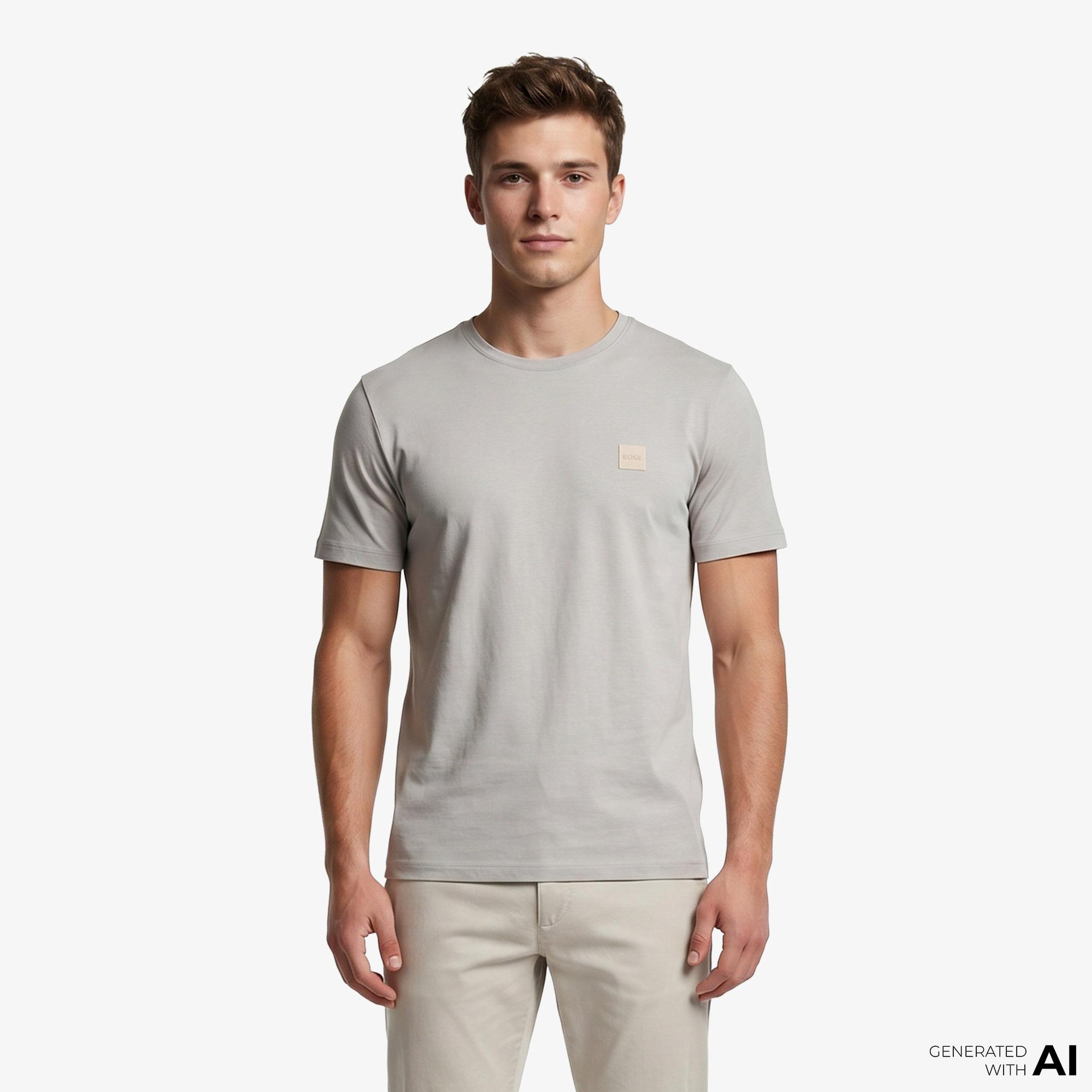 Boss Tales Erkek Gri T-Shirt