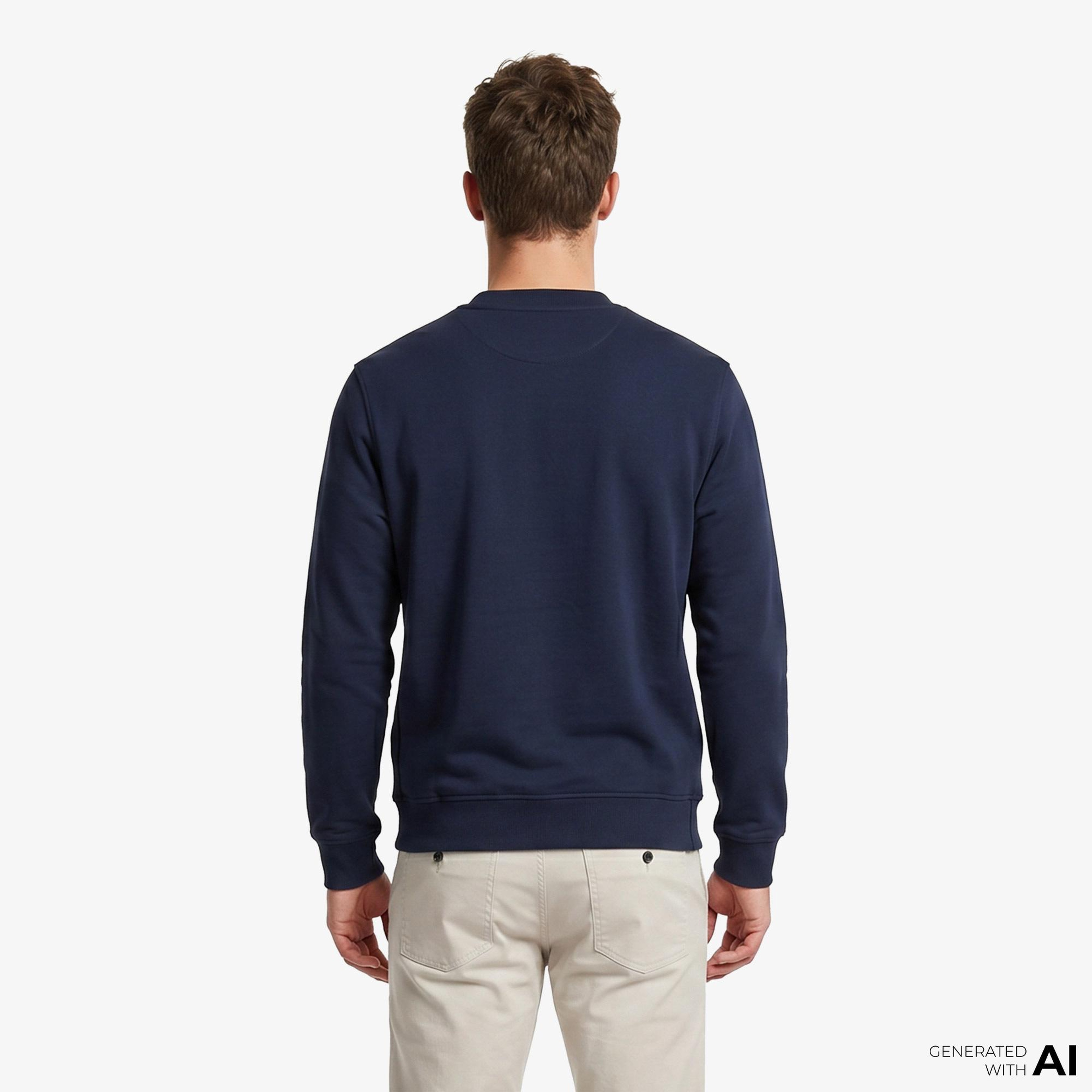 Boss We Small Crew Erkek Mavi Sweatshirt