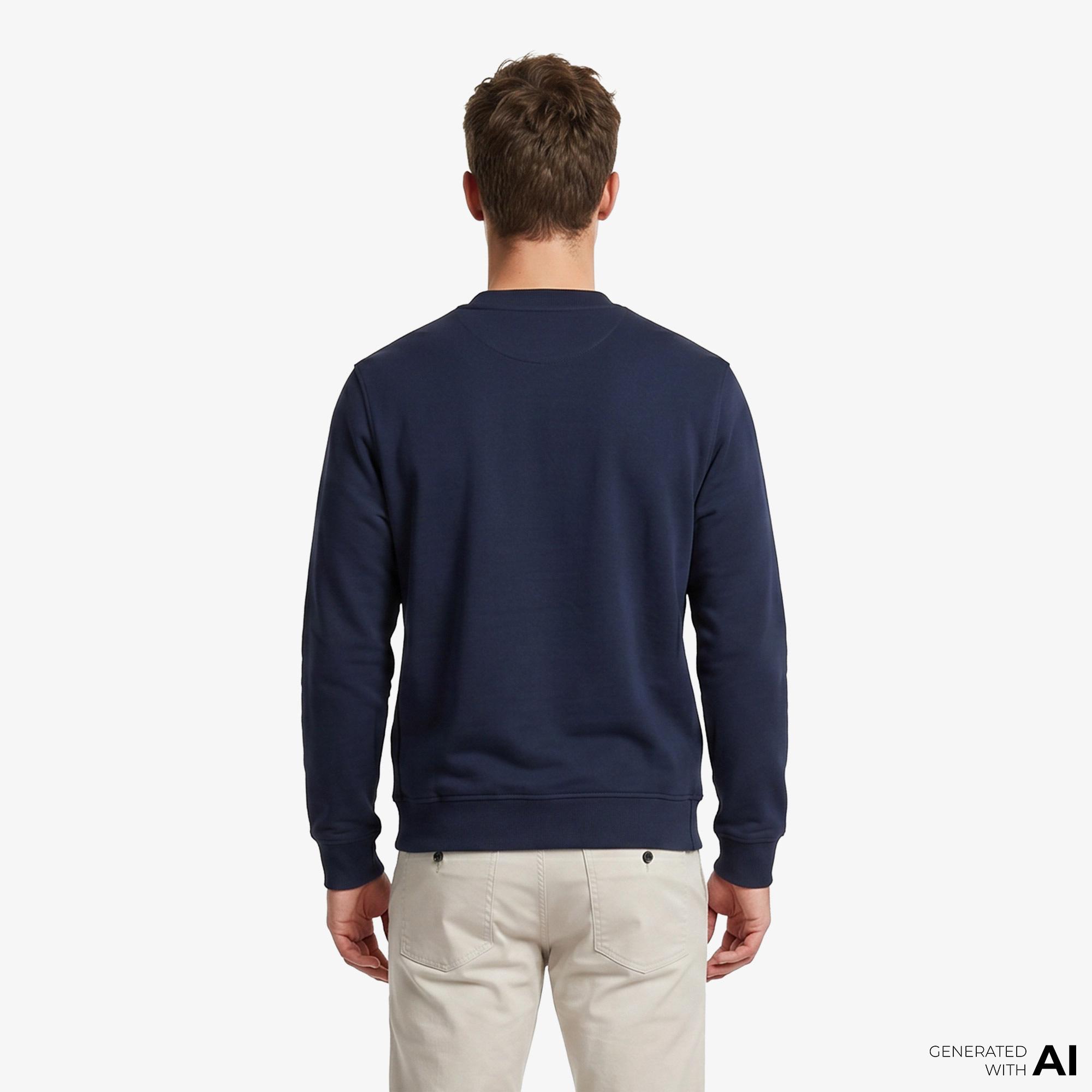 Boss We Small Crew Erkek Mavi Sweatshirt