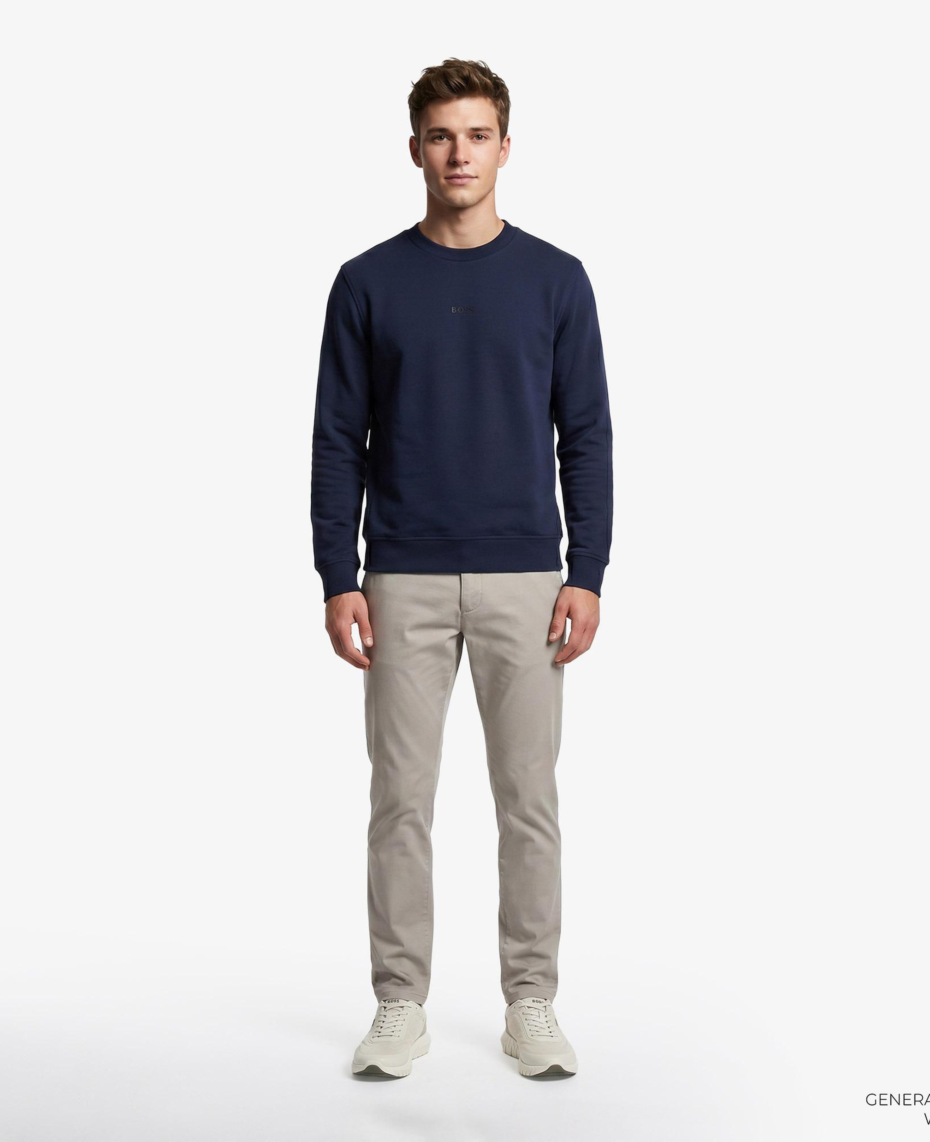 Boss We Small Crew Erkek Mavi Sweatshirt