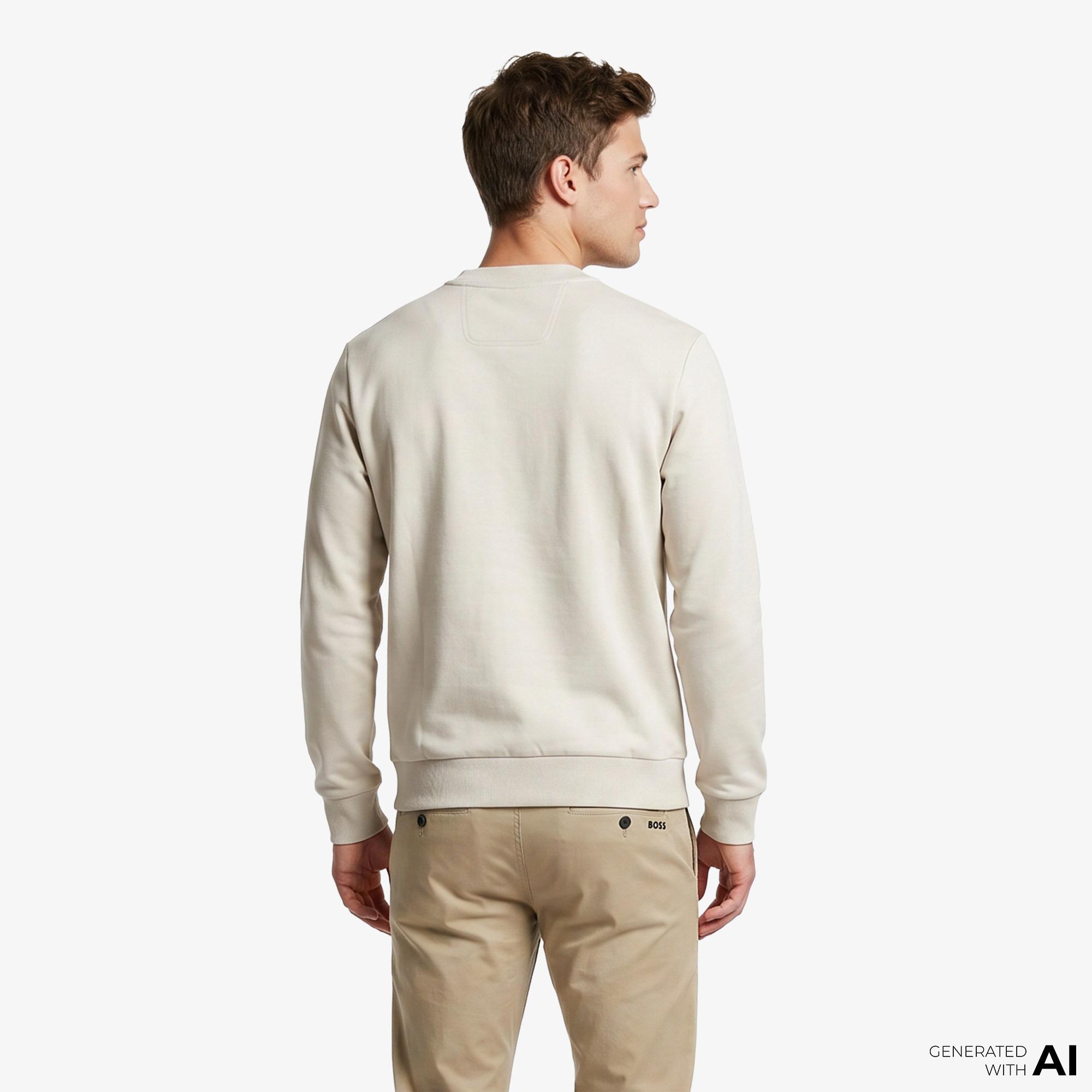 Boss Salbo Erkek Bej Sweatshirt