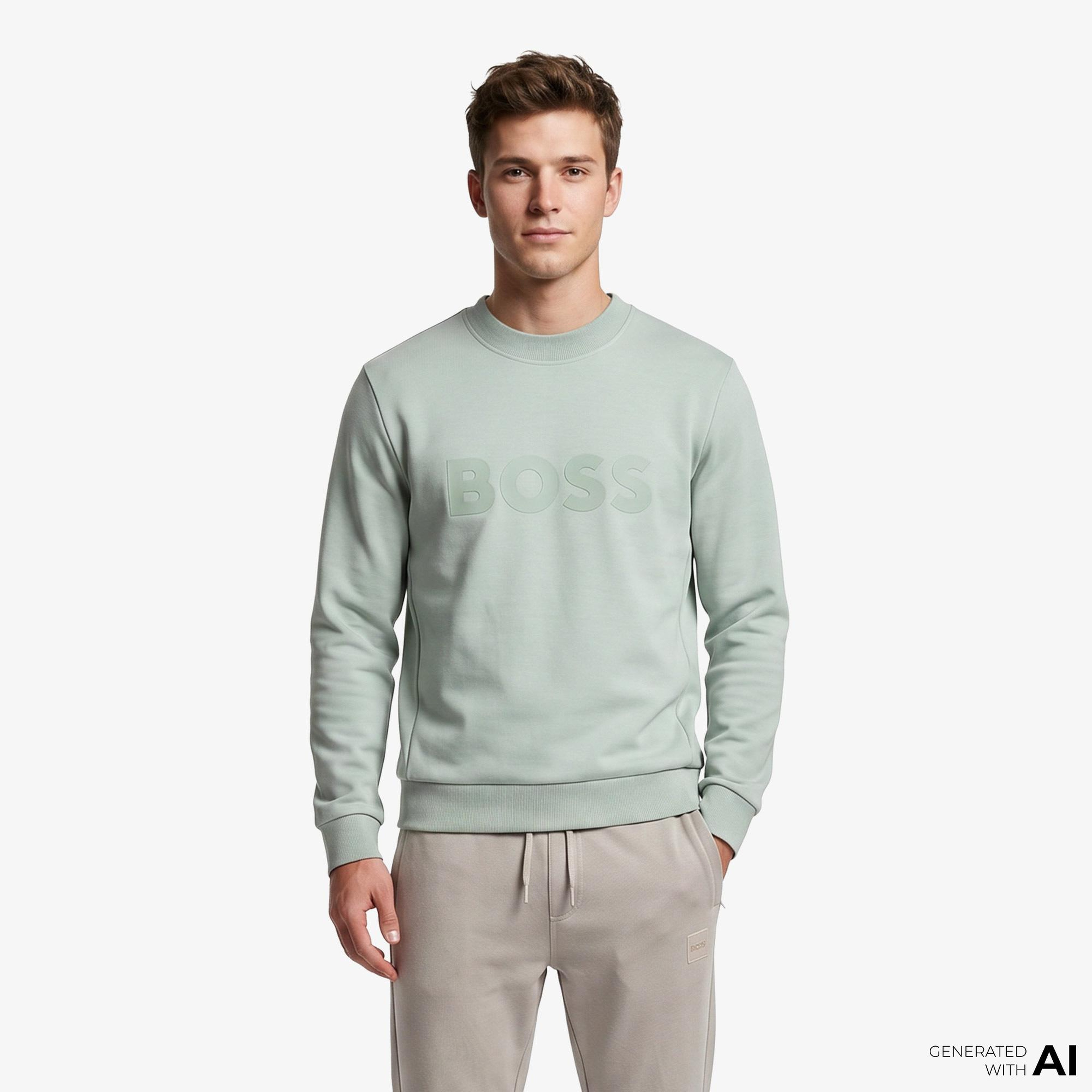 Boss Salbo Erkek Yeşil Sweatshirt