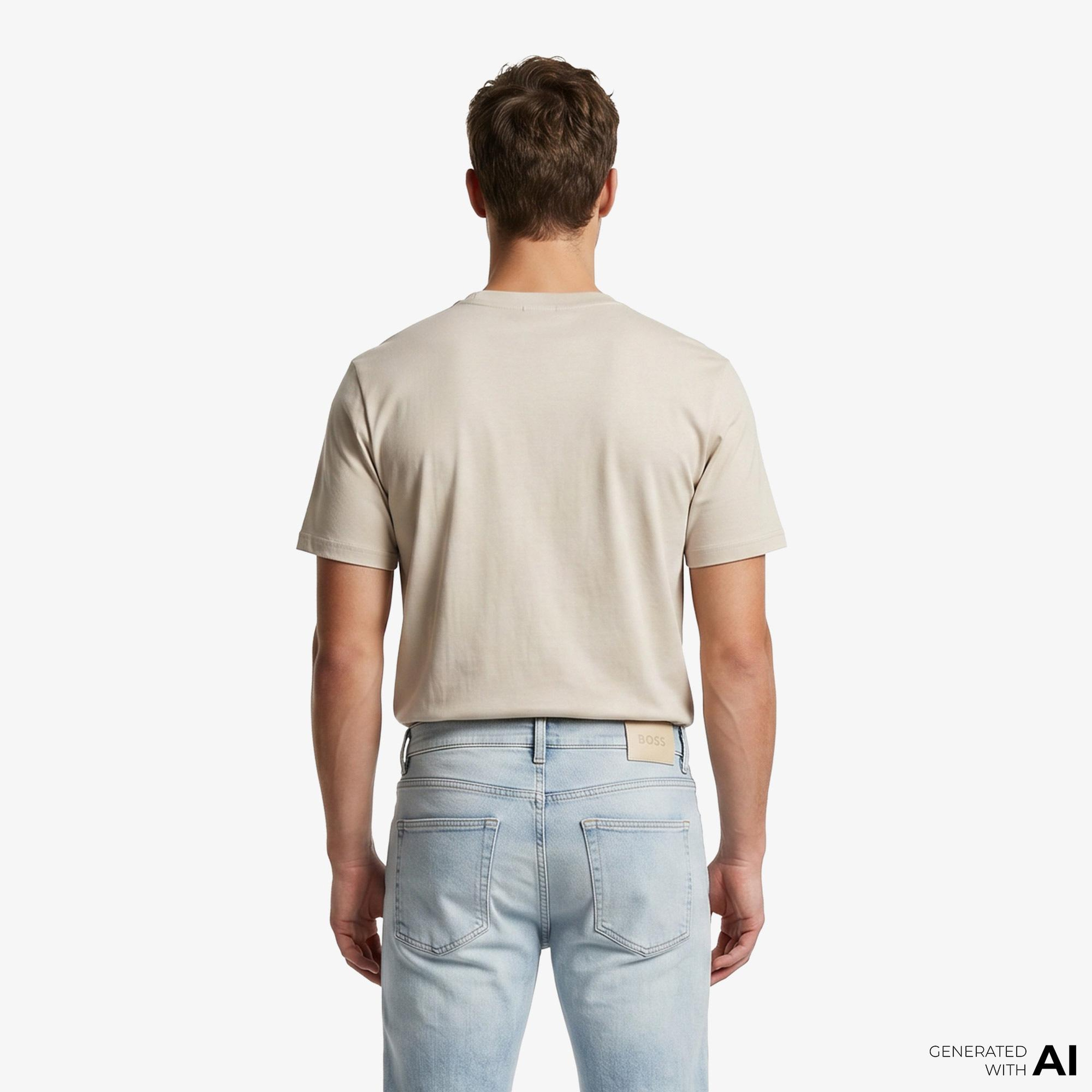 Boss Iconic Logo Erkek Bej T-Shirt