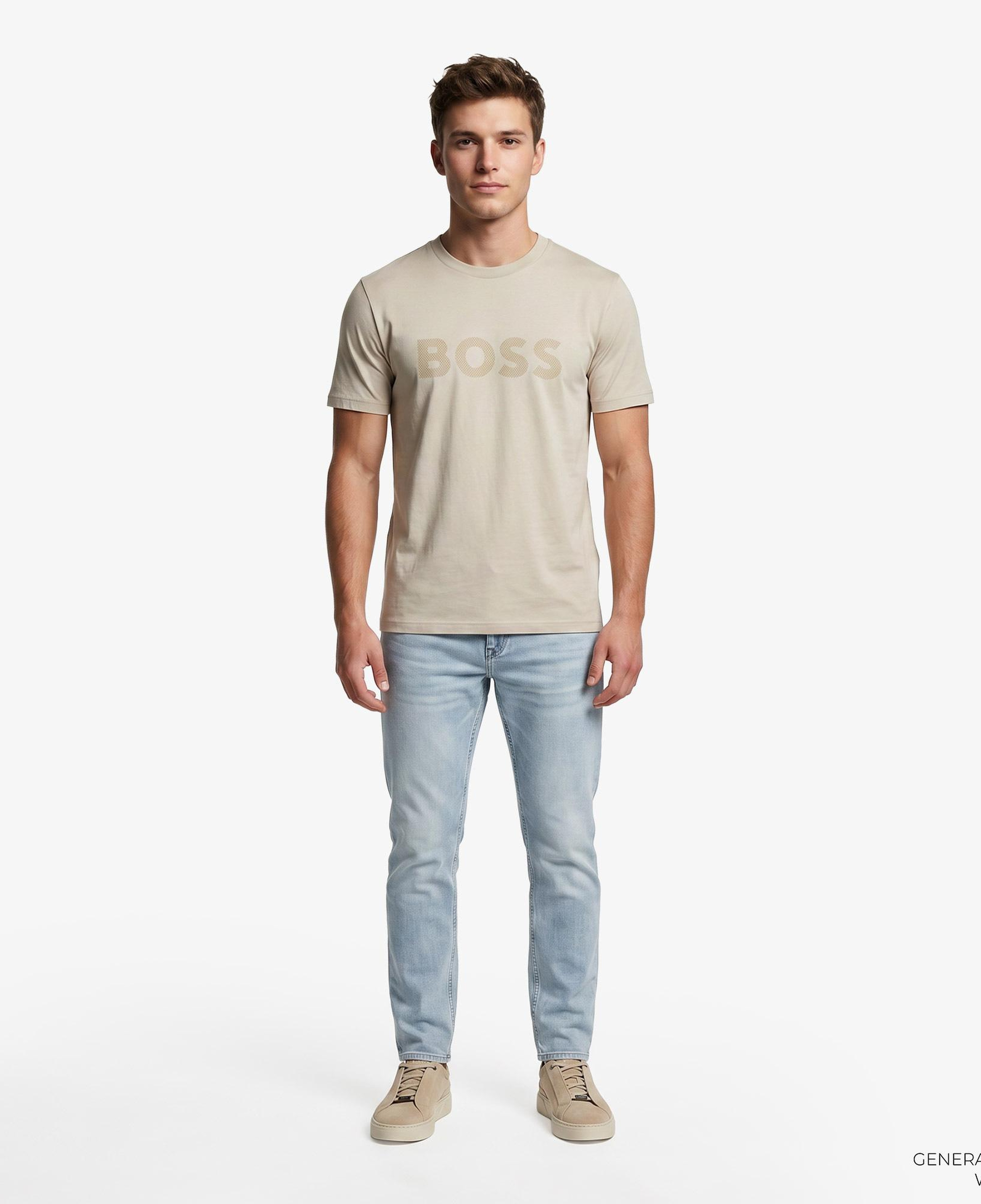 Boss Iconic Logo Erkek Bej T-Shirt