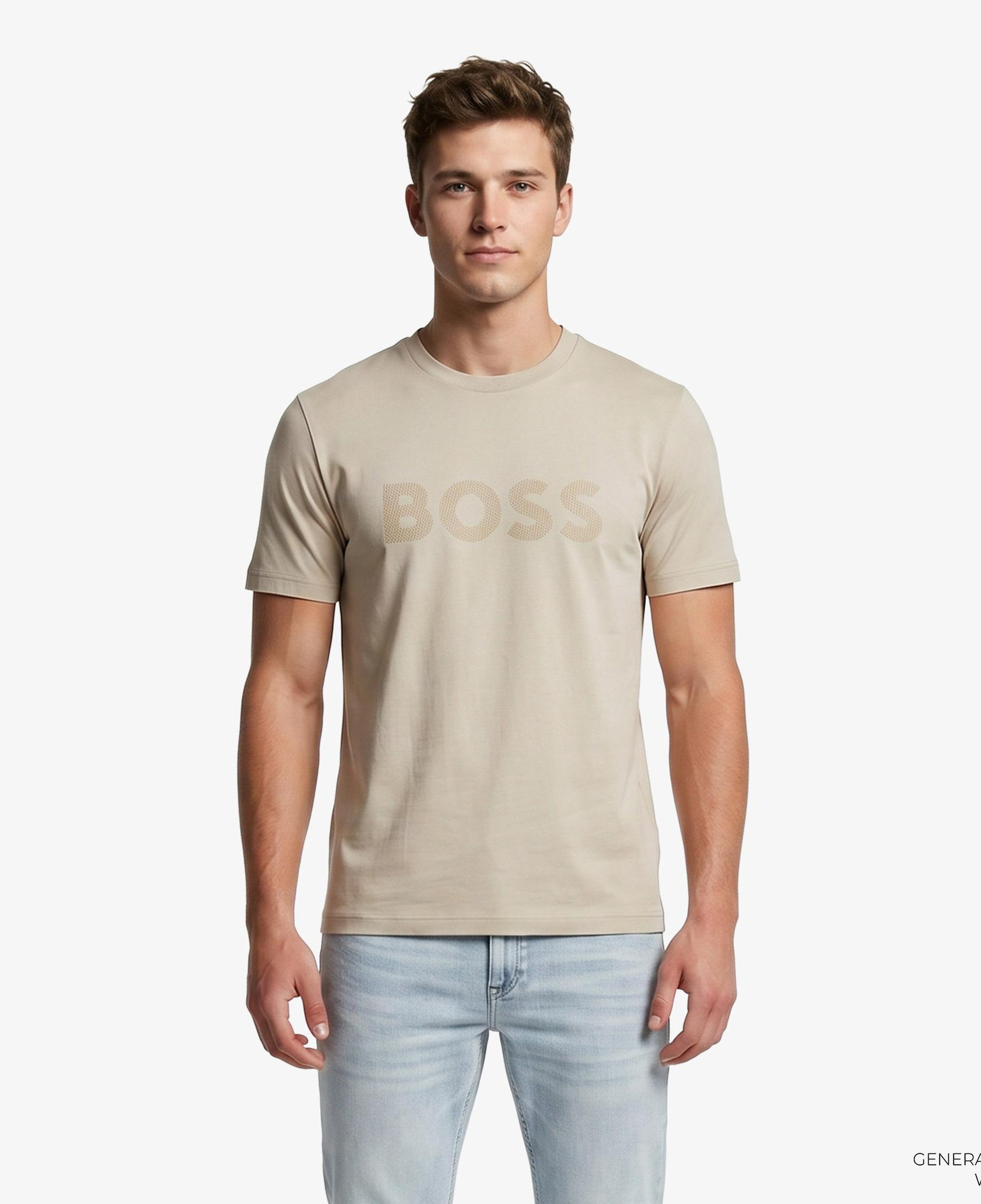 Boss Iconic Logo Erkek Bej T-Shirt