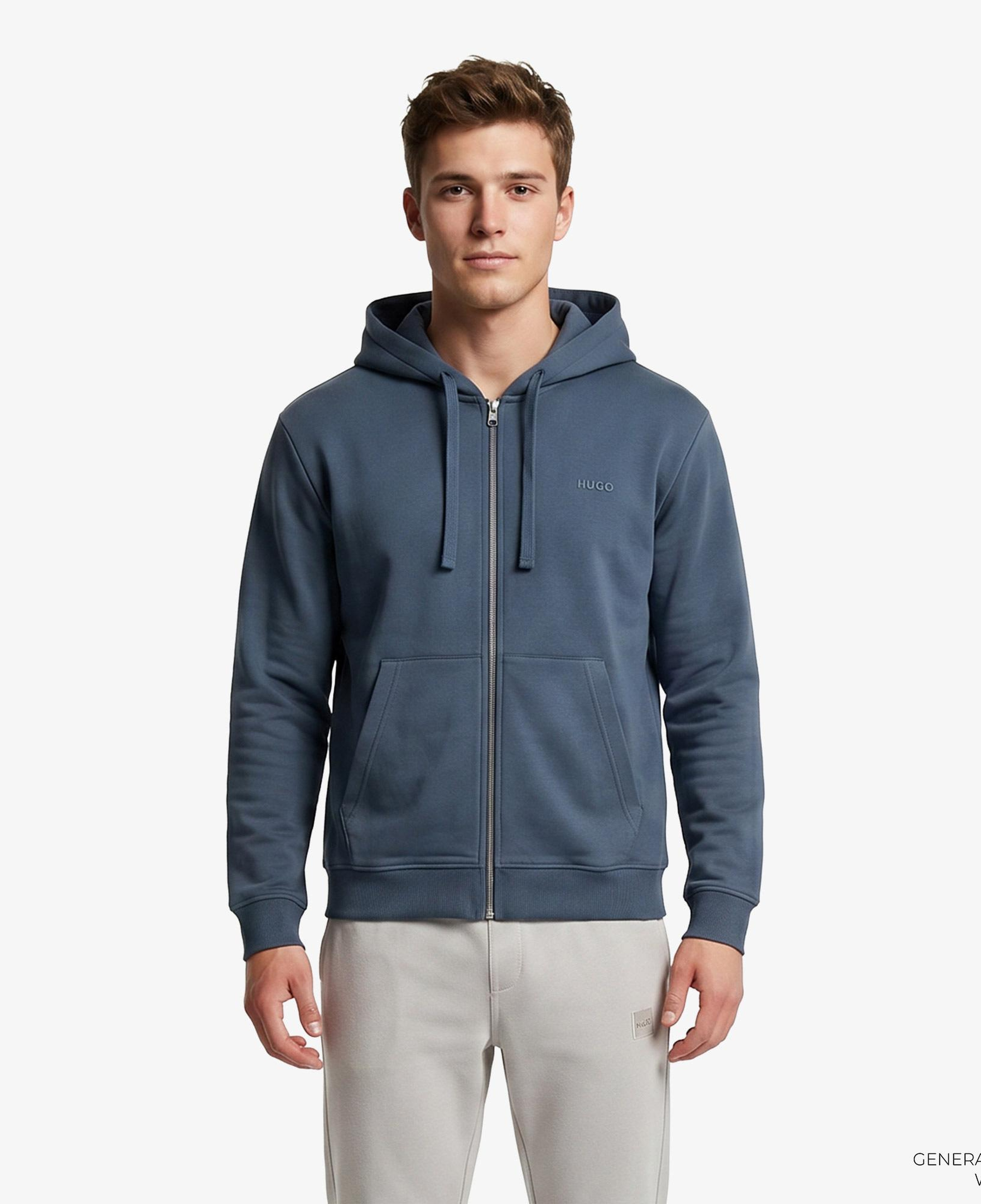 Hugo Dapo Fermuarlı Erkek Mavi Sweatshirt