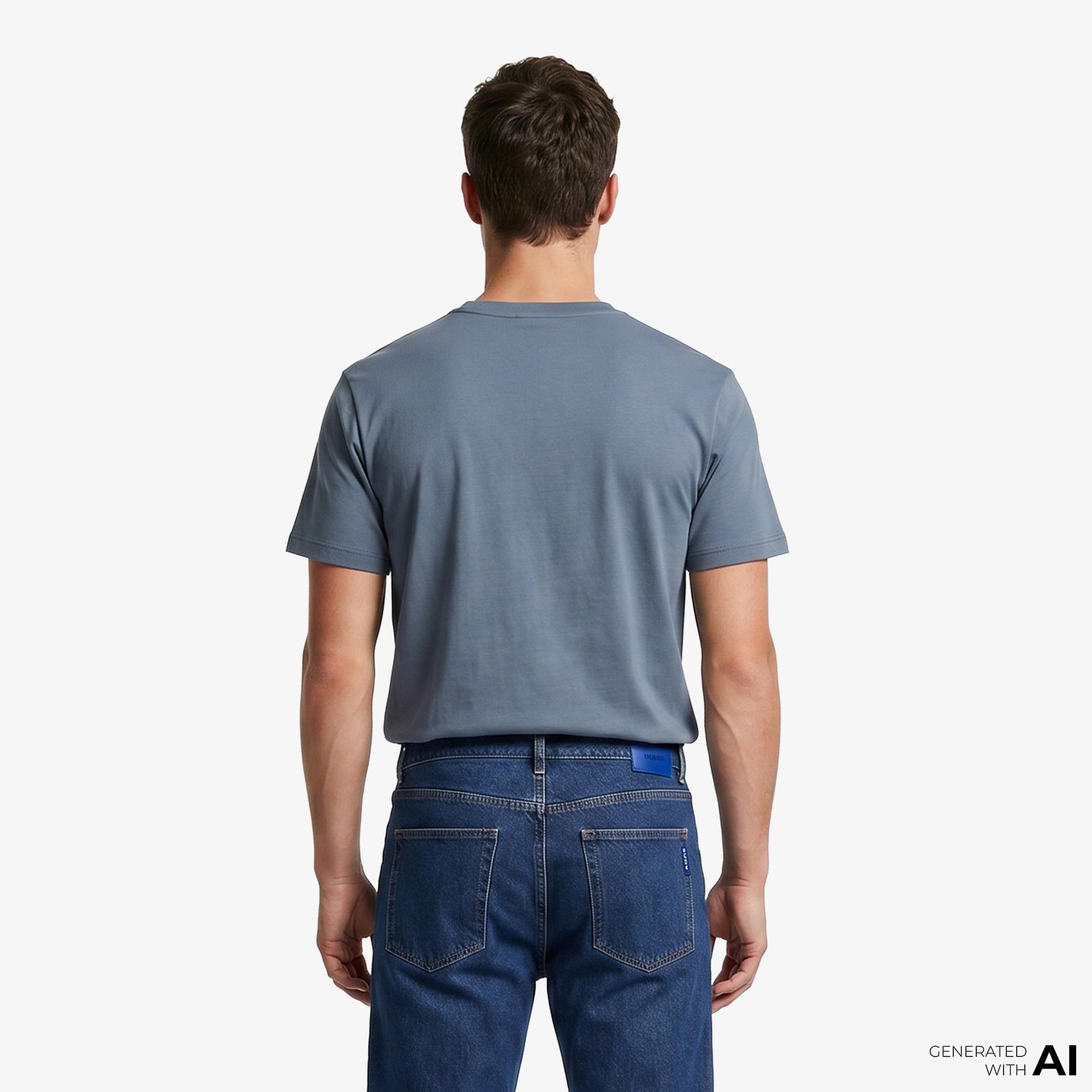 Hugo Dero Erkek Mavi T-Shirt