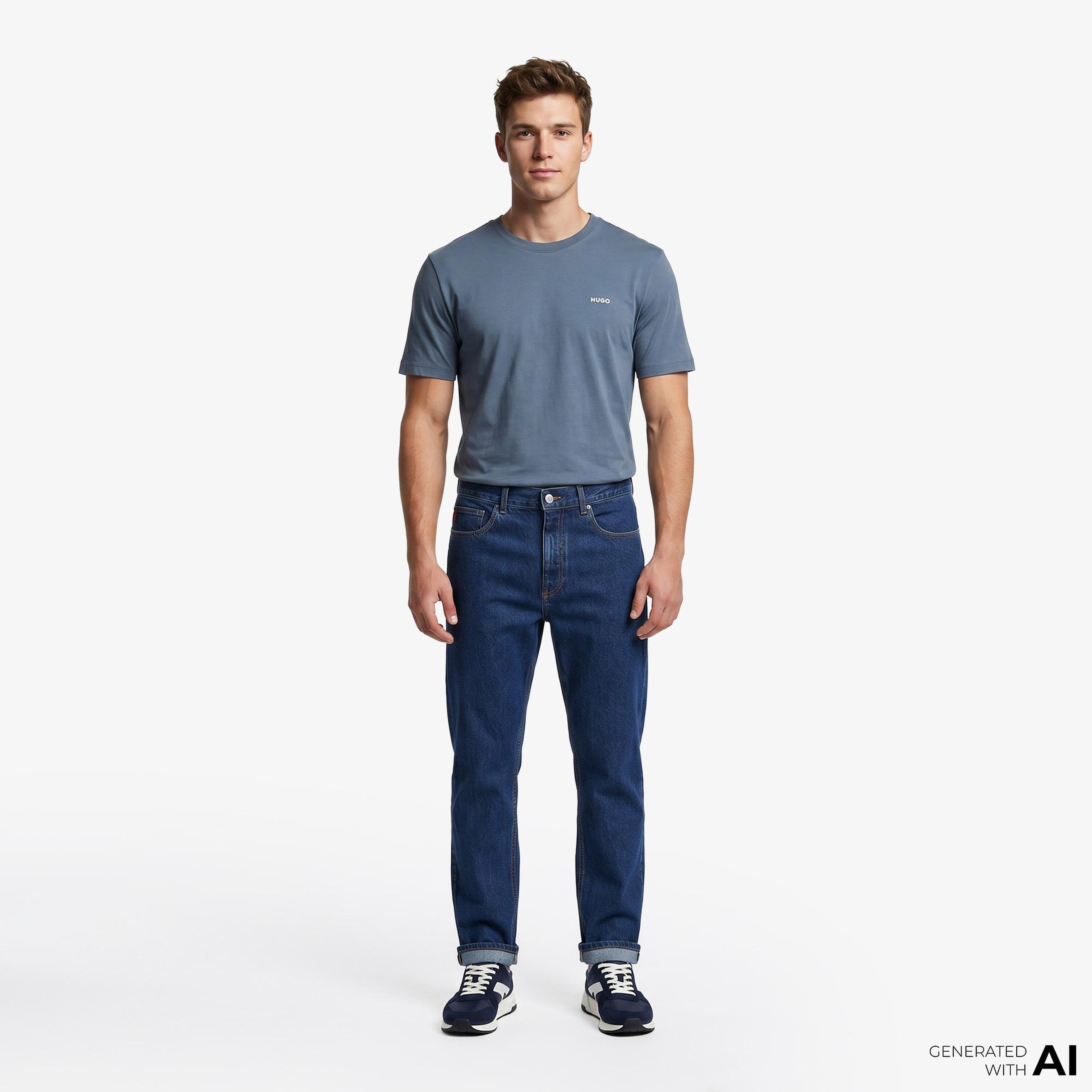 Hugo Dero Erkek Mavi T-Shirt