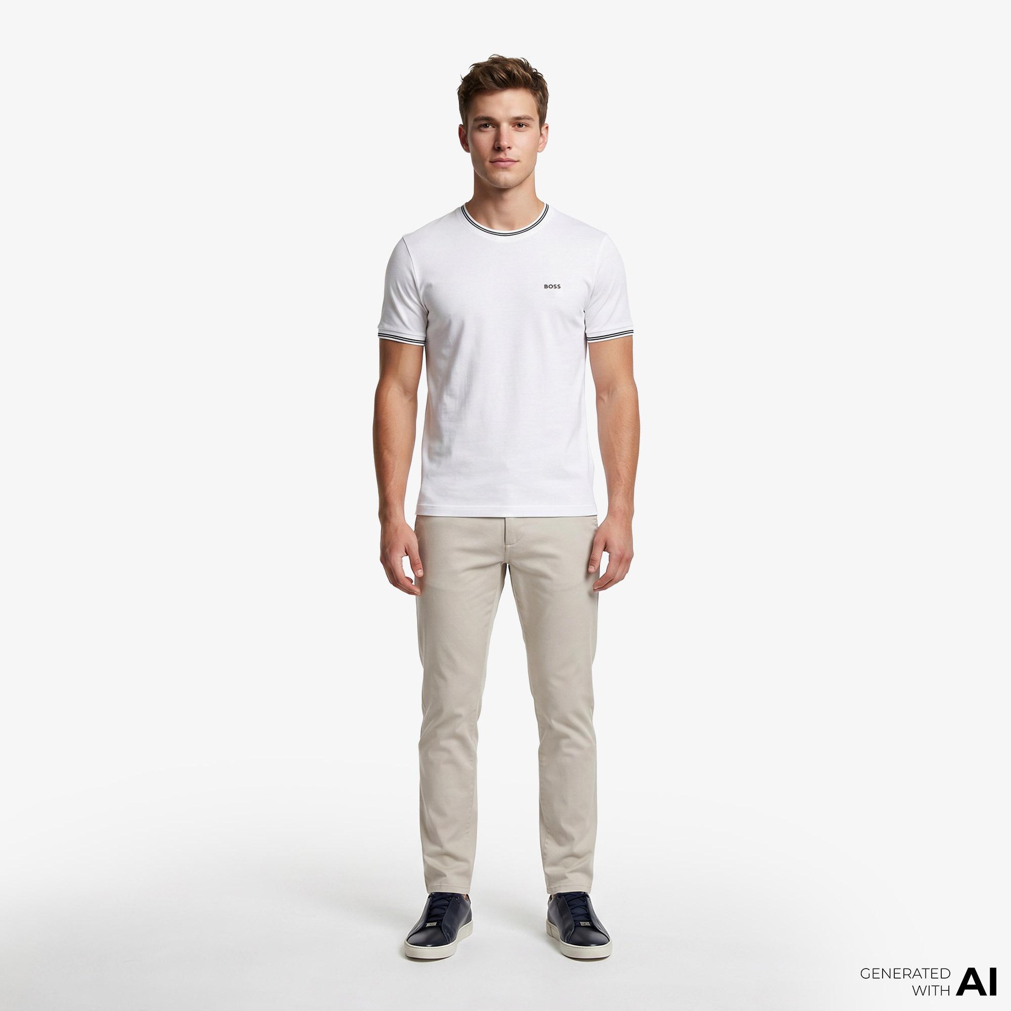 Boss Taul Erkek Beyaz T-Shirt