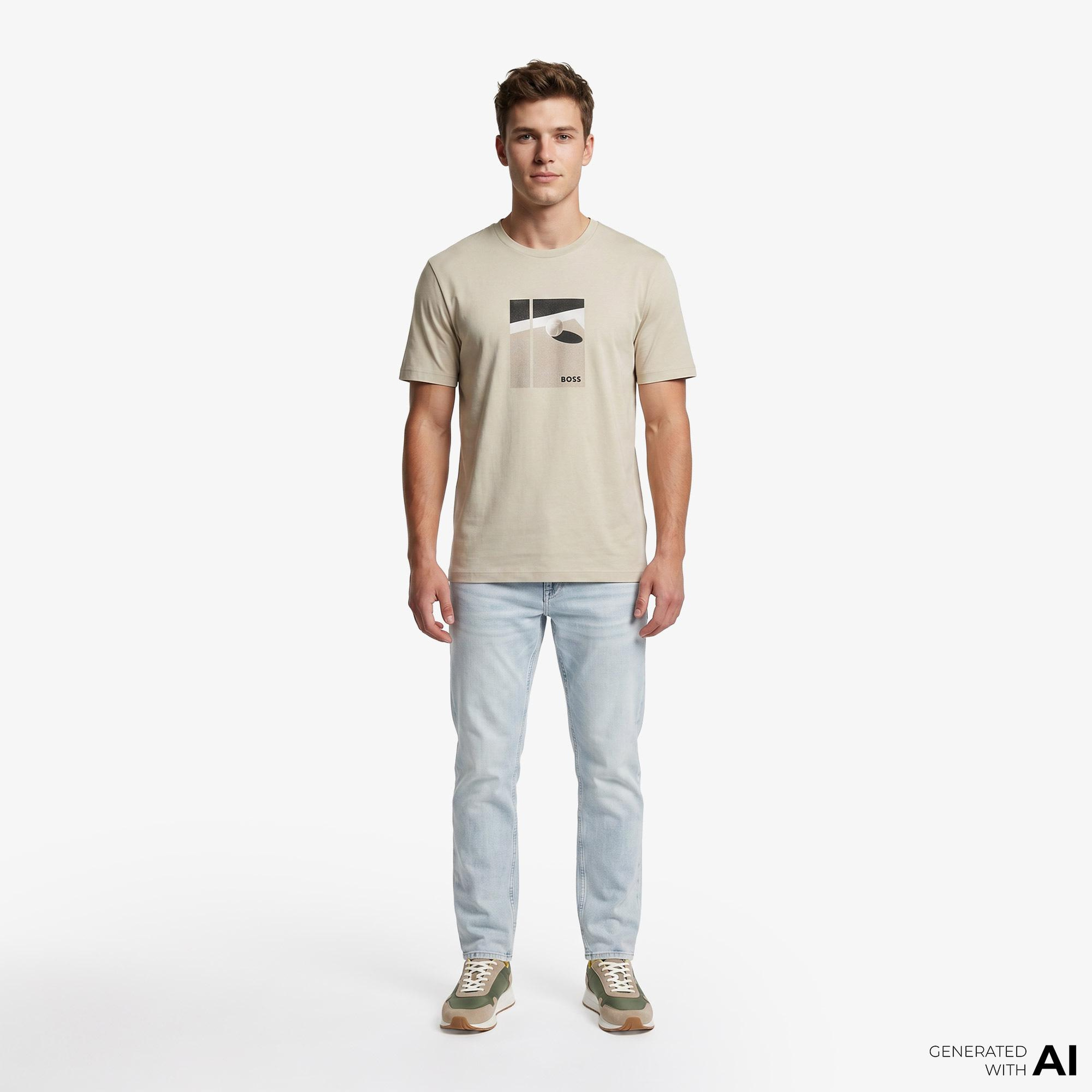 Boss Join Relaxed Erkek Bej T-Shirt
