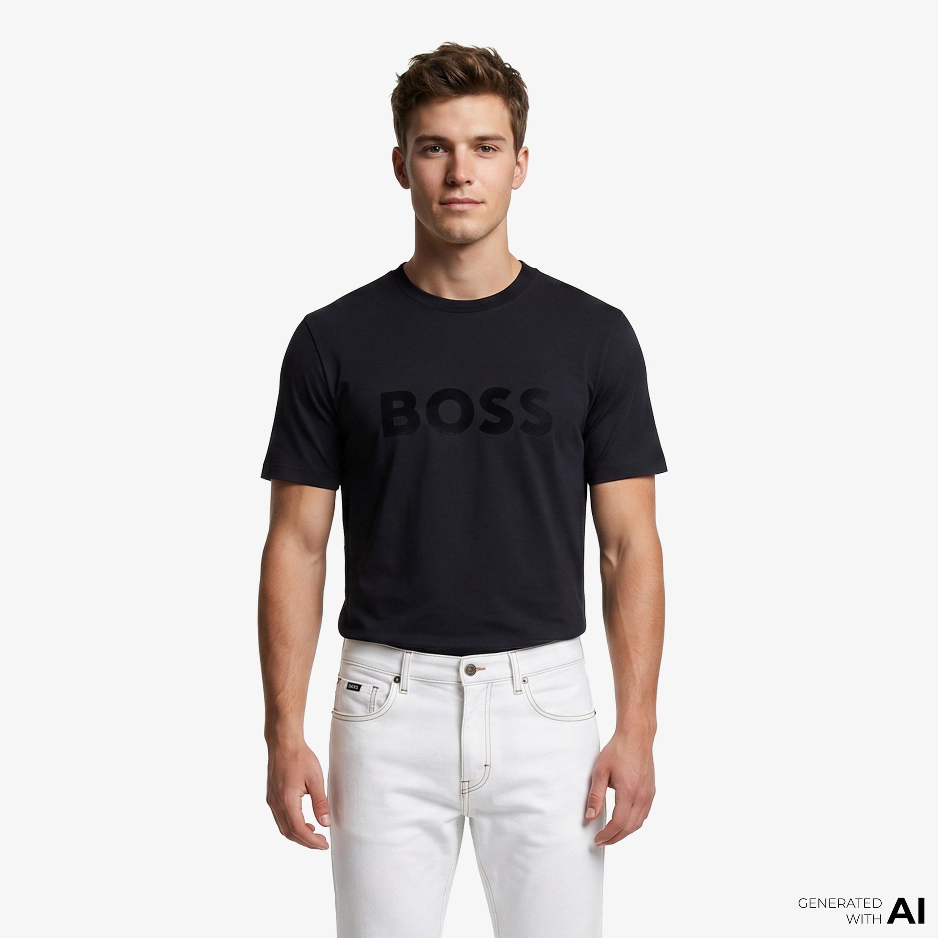 Boss Iconic Logo Erkek Lacivert T-Shirt