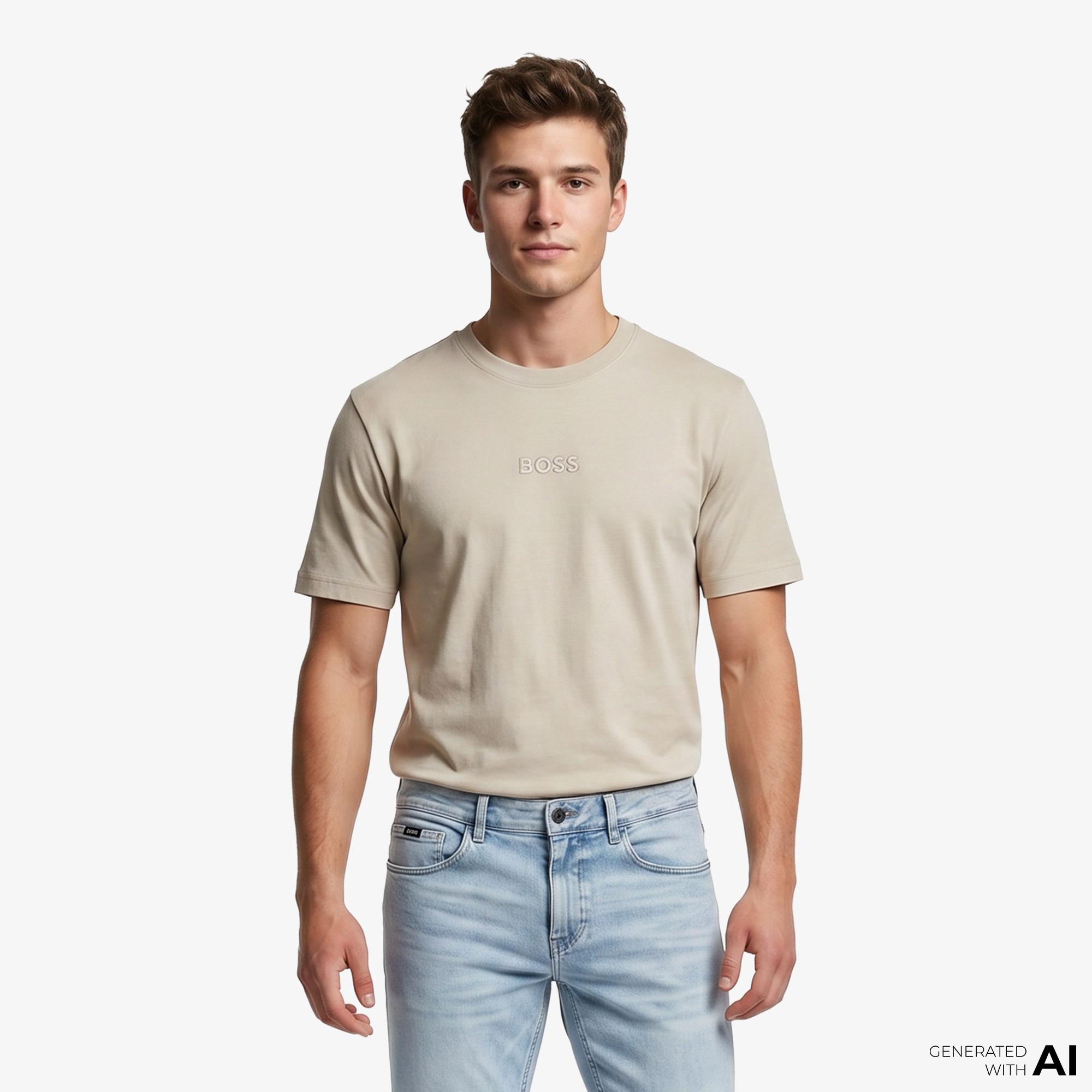 Boss Erkek Bej T-Shirt