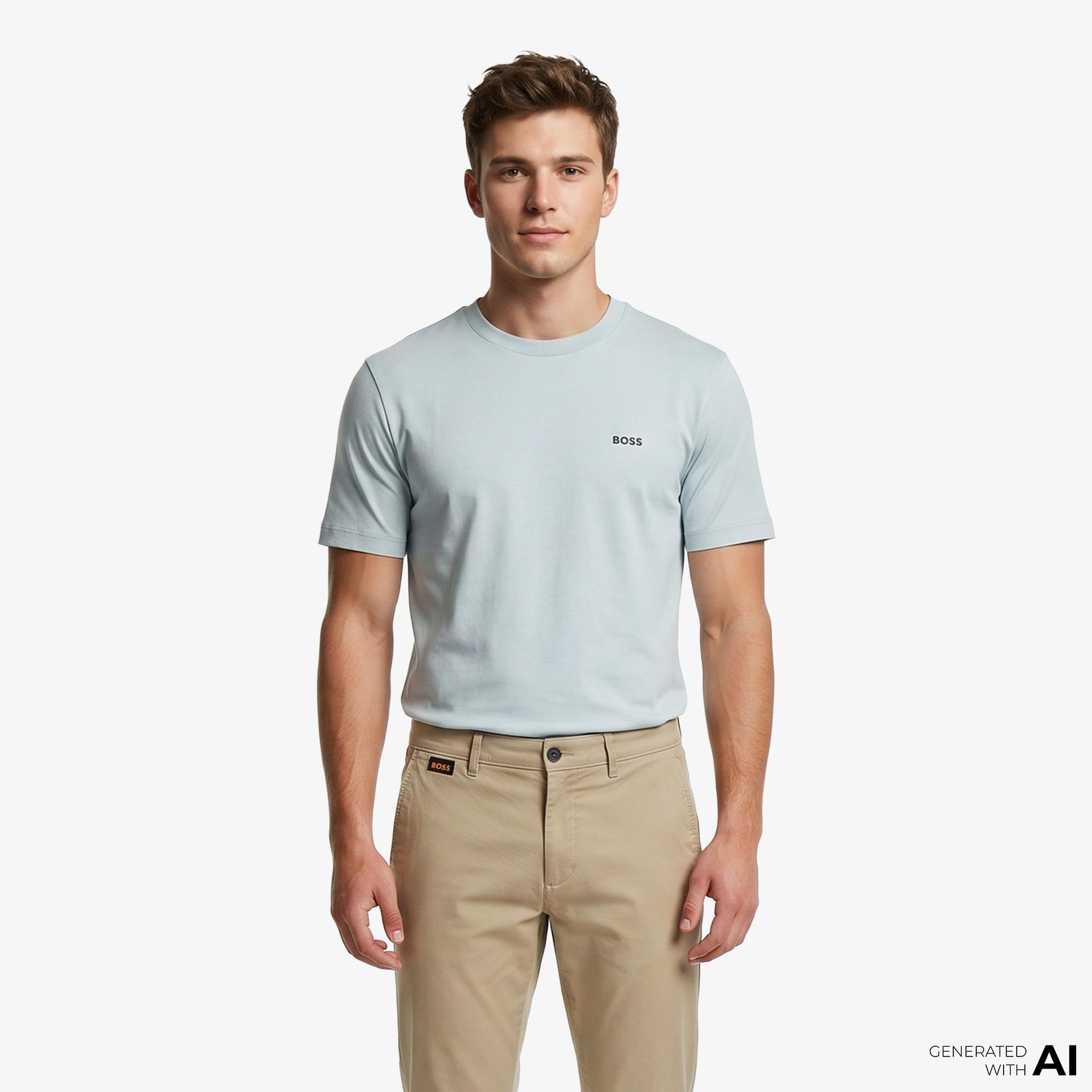 Boss Erkek Mavi T-Shirt