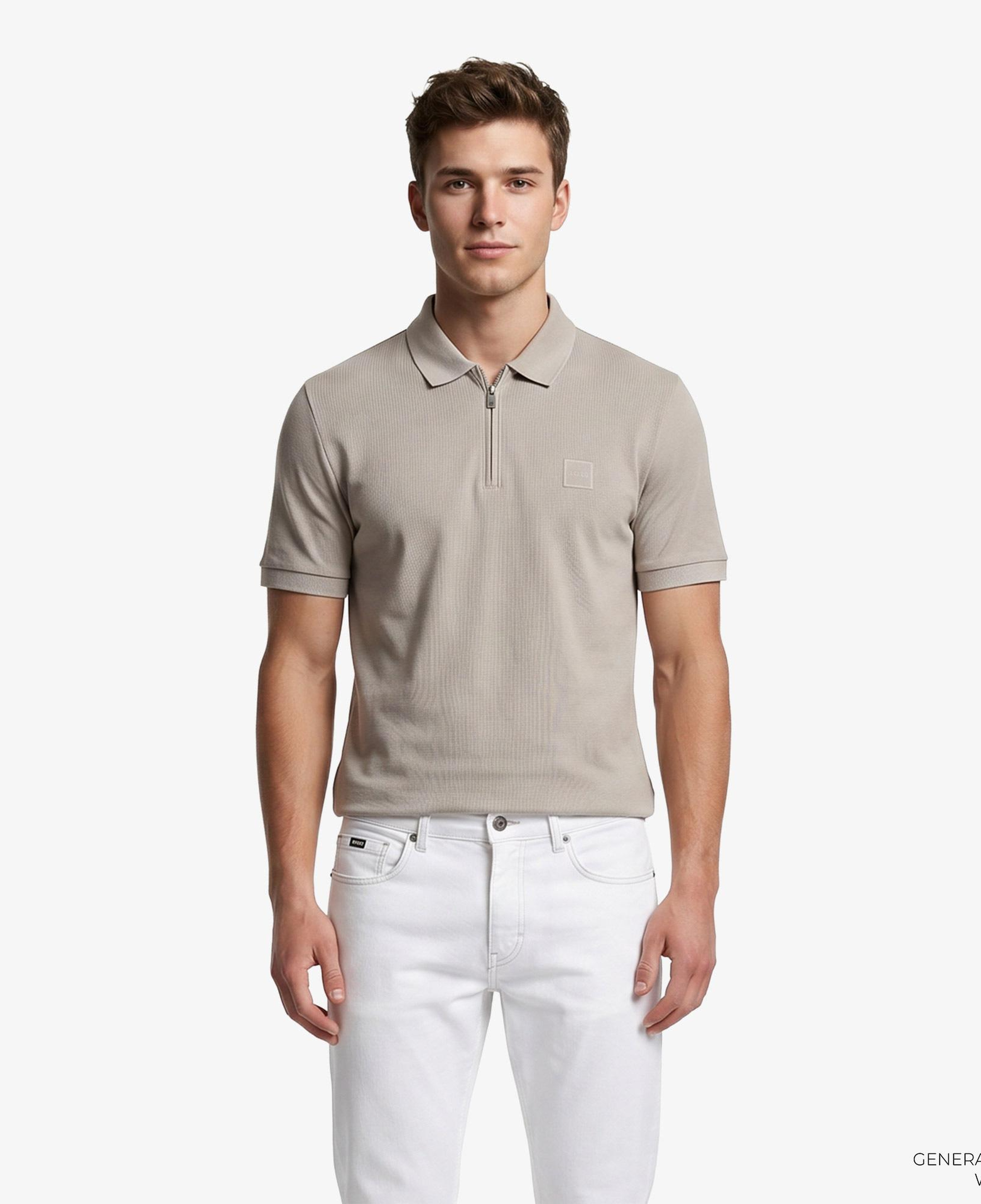 Boss Passerzip Erkek Gri Polo