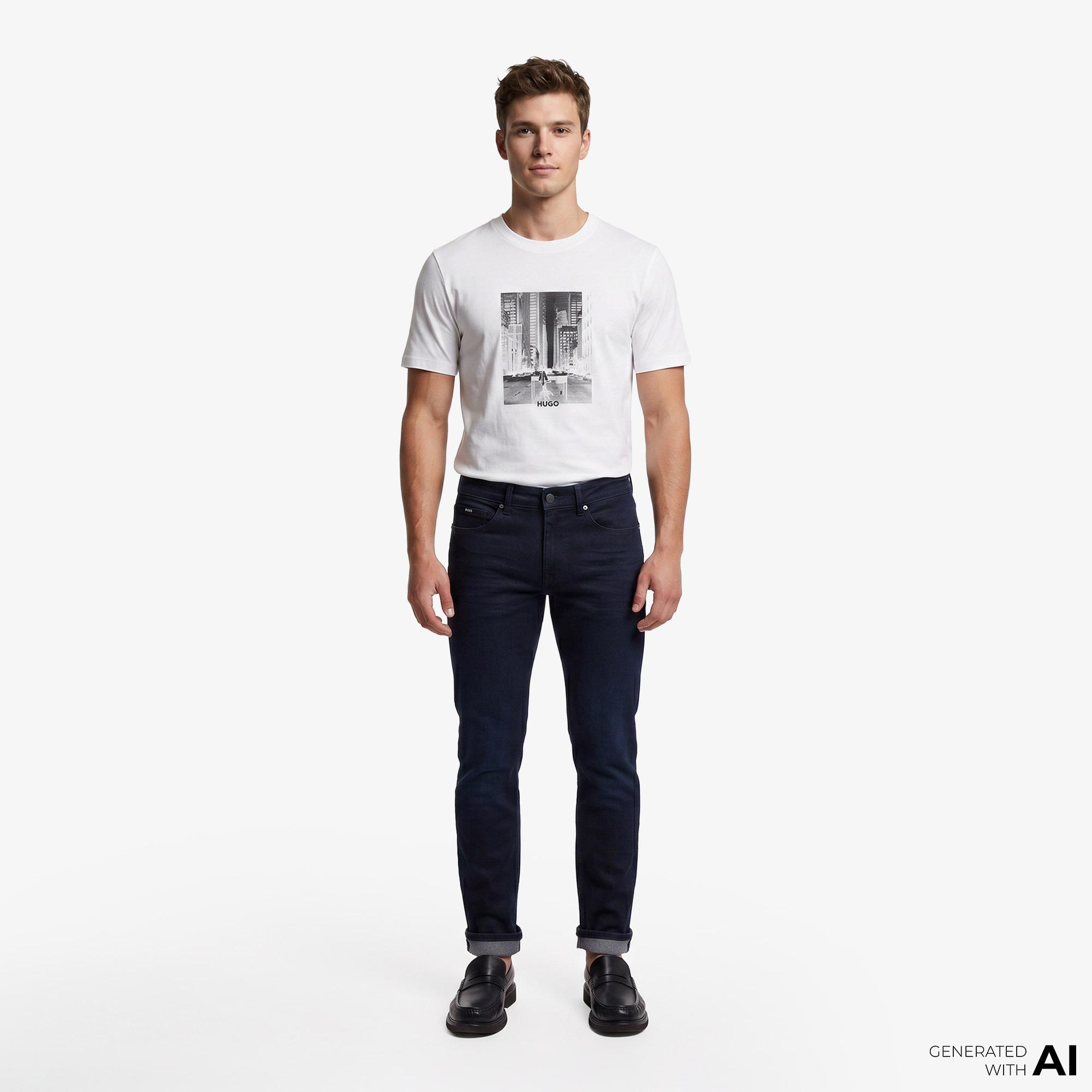 Hugo Deyss Erkek Beyaz T-Shirt
