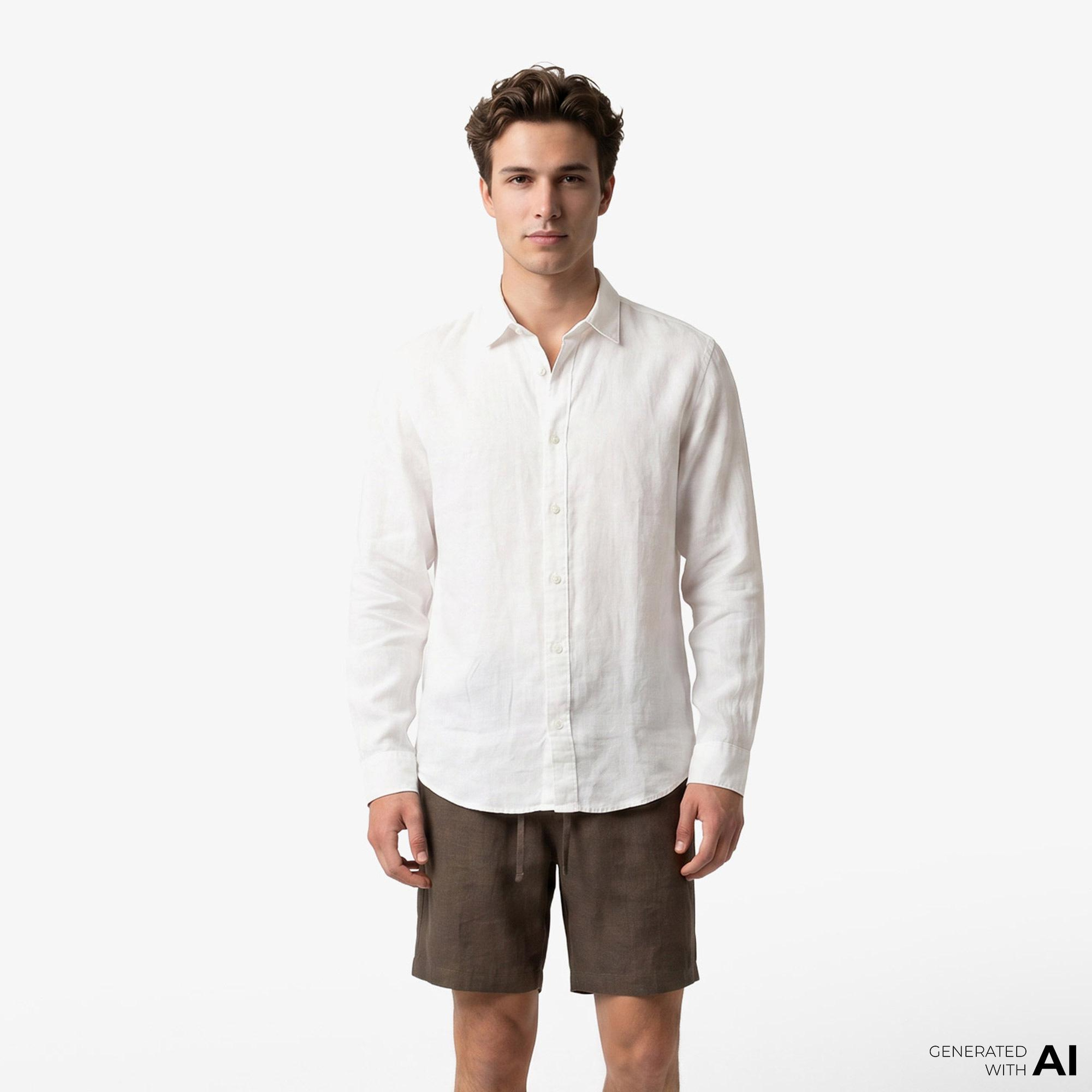 Armani Exchange Erkek Beyaz Gömlek