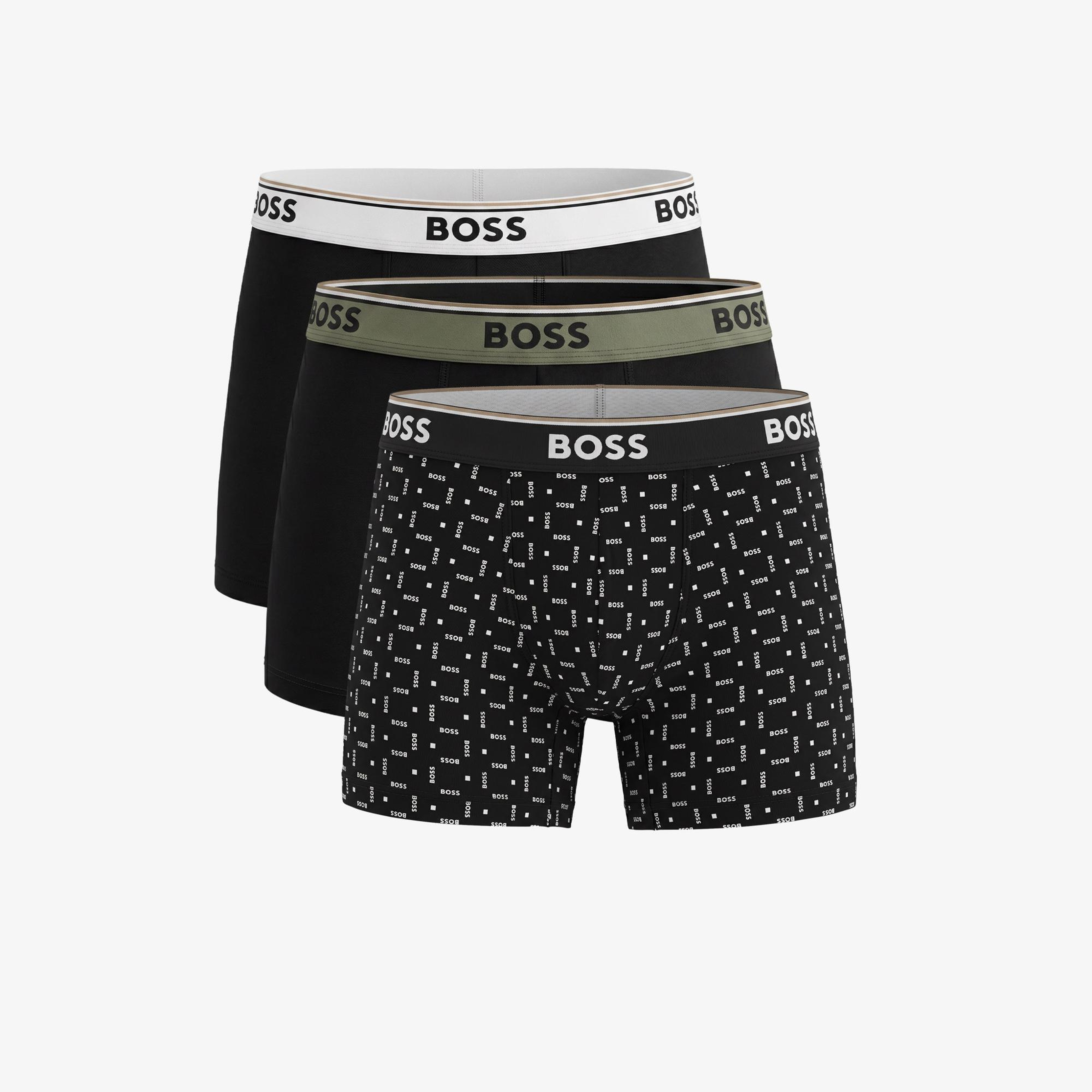 Boss Power Design Erkek Siyah Boxer