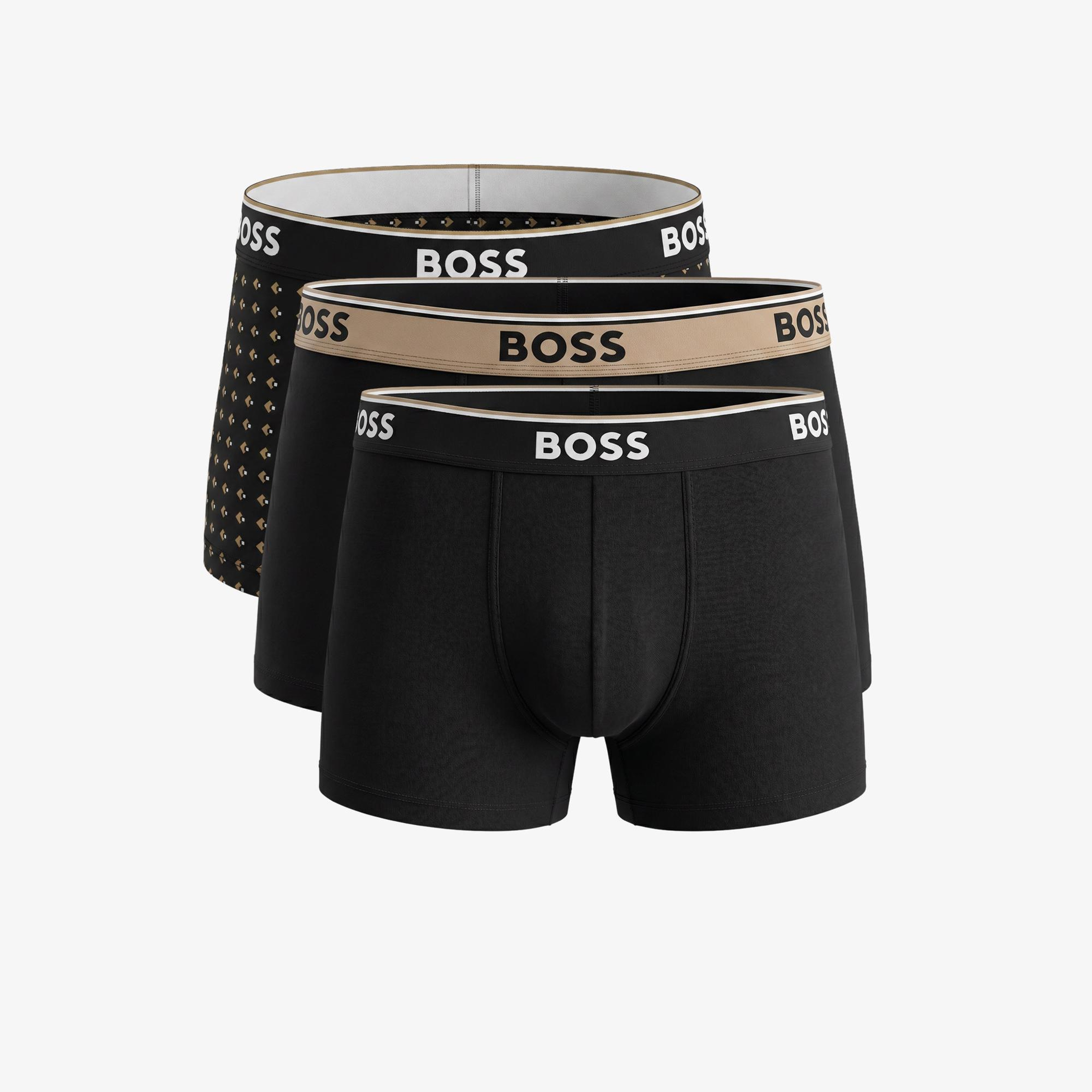 Boss 3'lü Power Design Erkek Bej Boxer