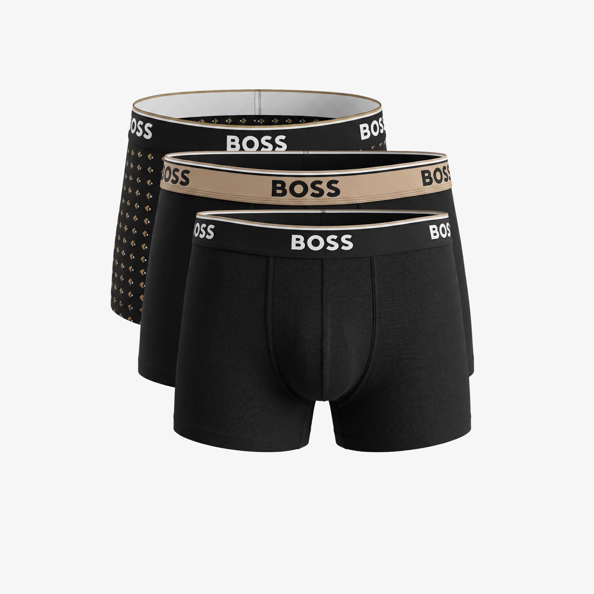 Boss 3'lü Power Design Erkek Bej Boxer