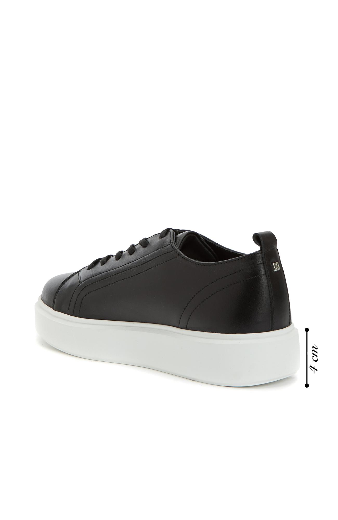 Network Kadın Siyah Deri Sneaker