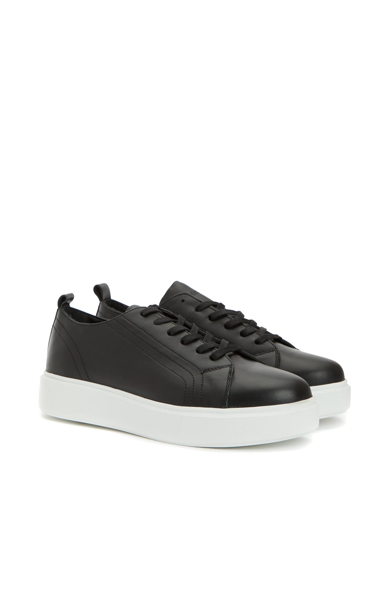 Network Kadın Siyah Deri Sneaker
