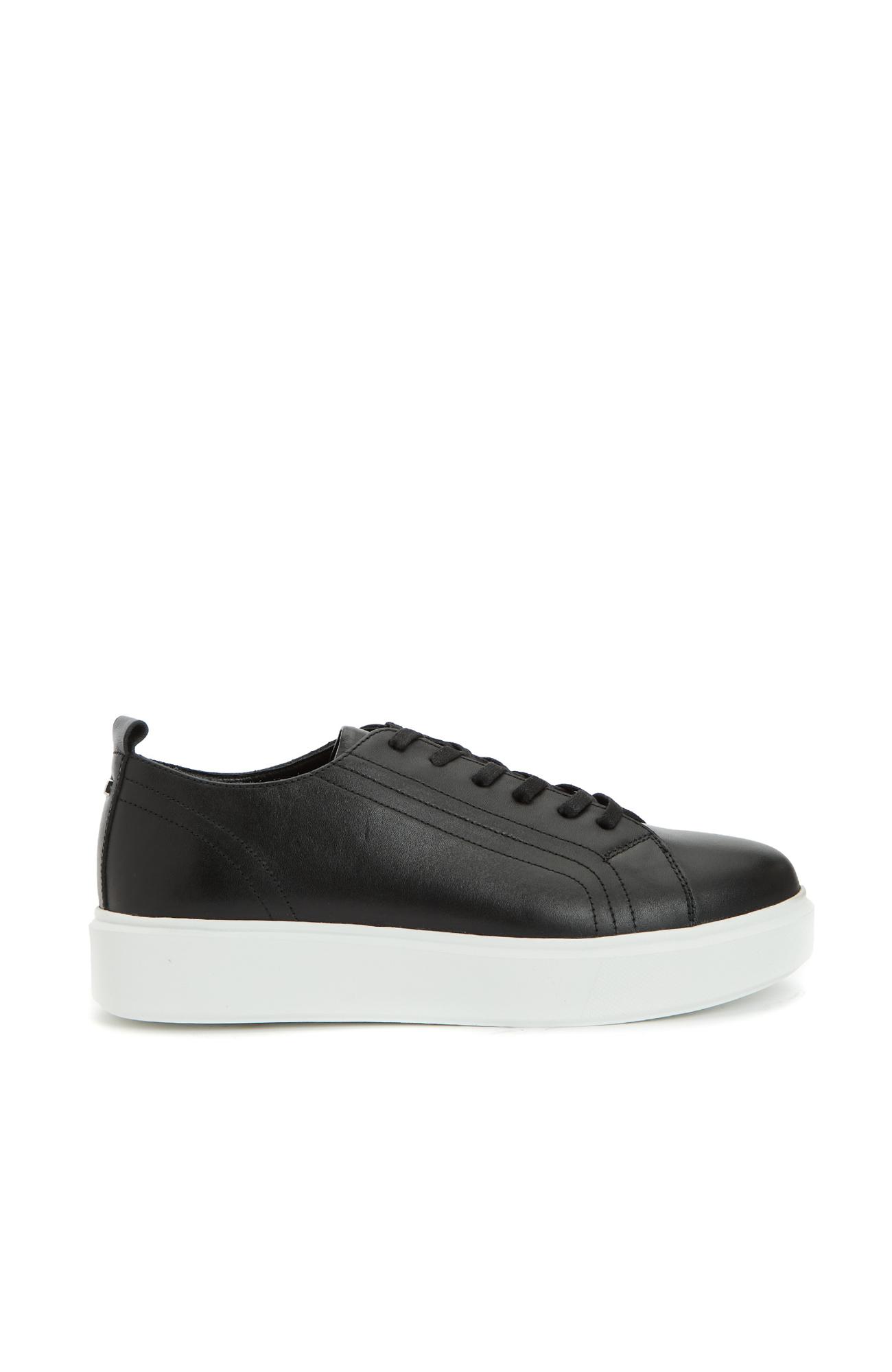 Network Kadın Siyah Deri Sneaker