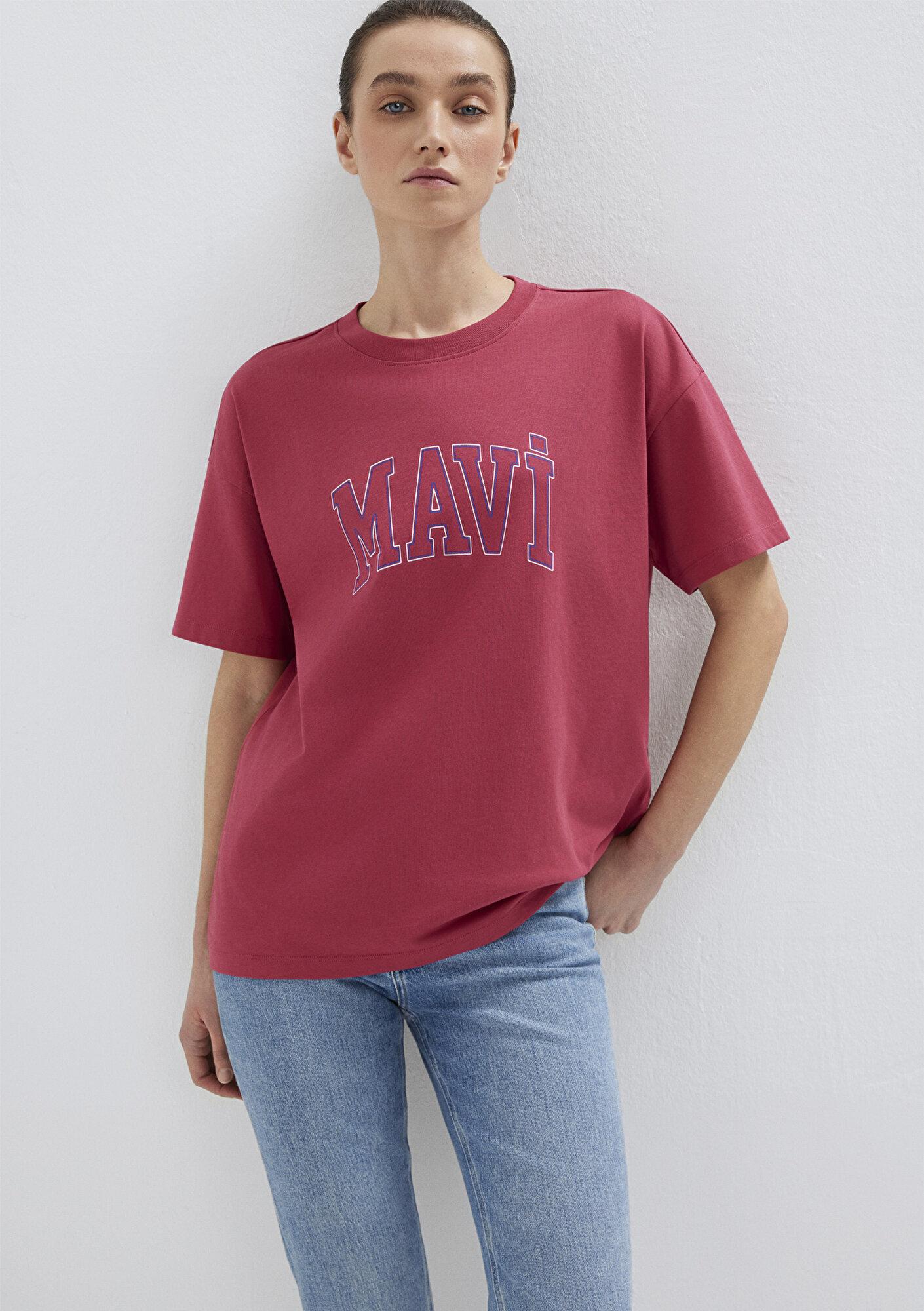Mavi Mavi Logo Baskılı Pembe Tişört Regular Fit / Normal Kesim 1611193-70931