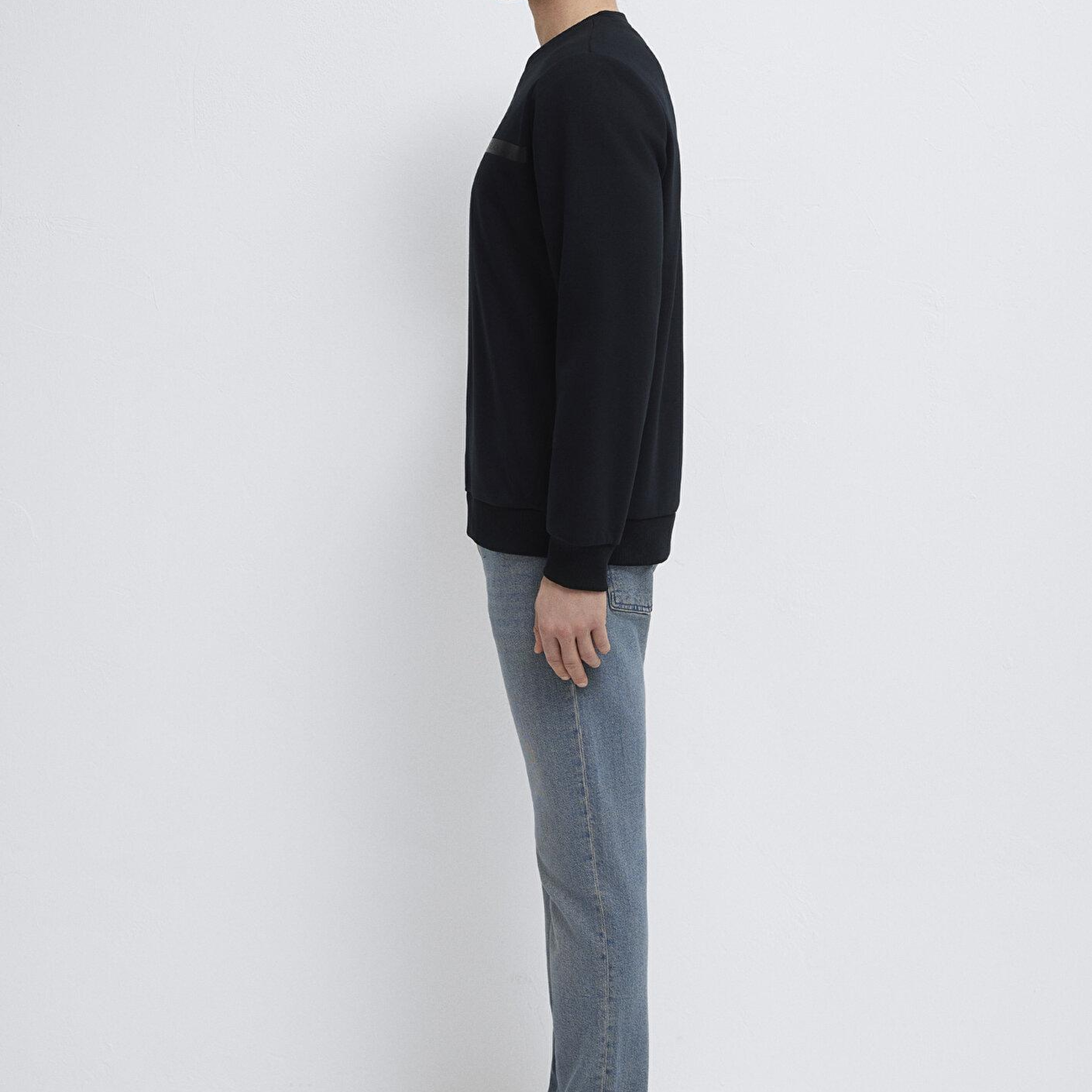 Mavi Mavi Black Bisiklet Yaka Siyah Sweatshirt 0S10528-900