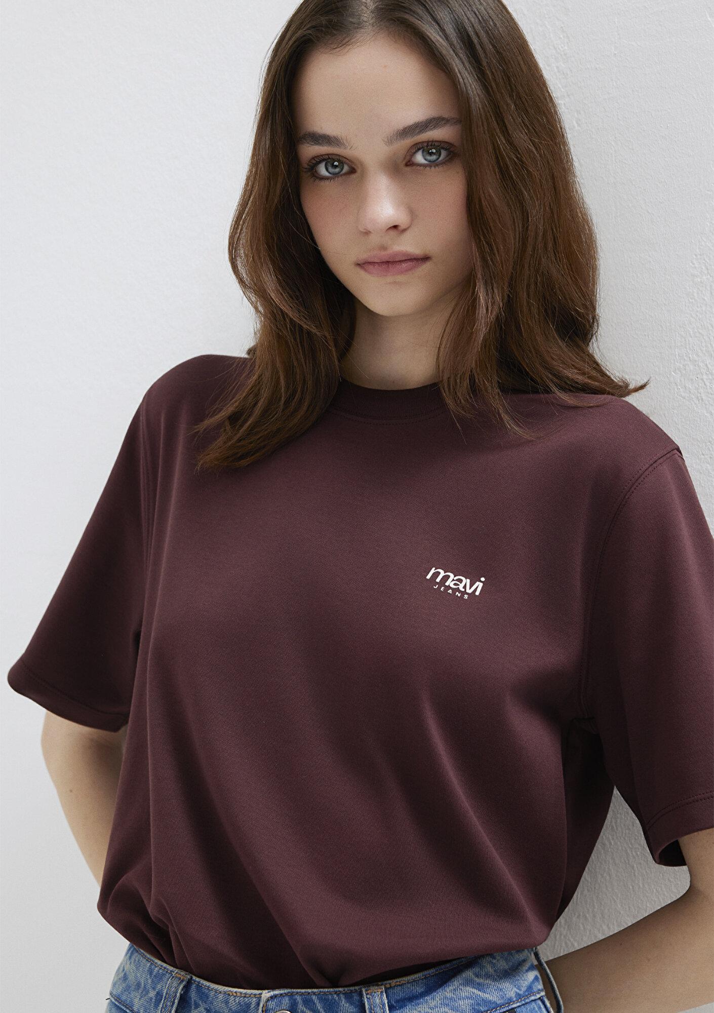 Mavi Mavi Jeans Baskılı Bordo Tişört Regular Fit / Normal Kesim 1613804-70223