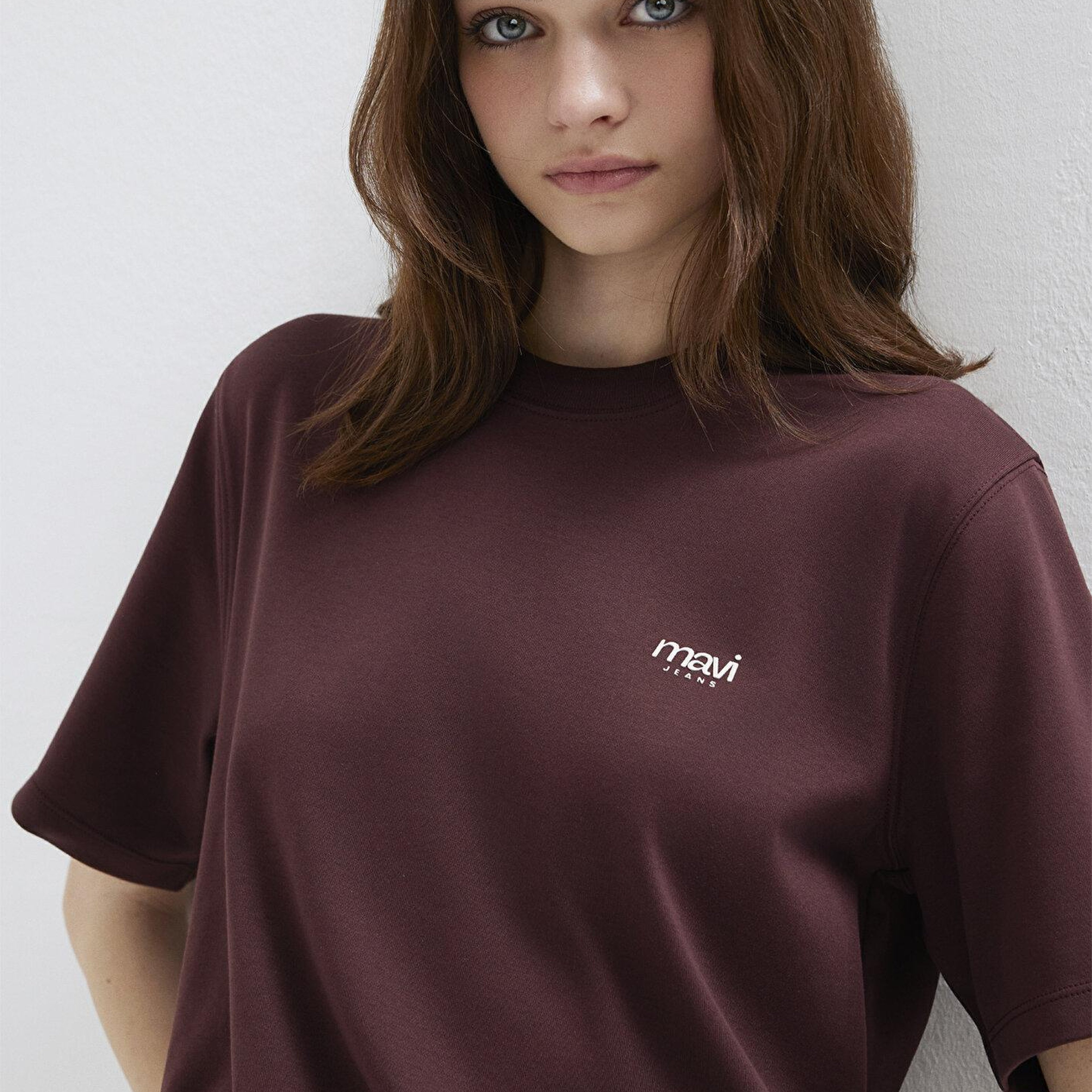 Mavi Mavi Jeans Baskılı Bordo Tişört Regular Fit / Normal Kesim 1613804-70223