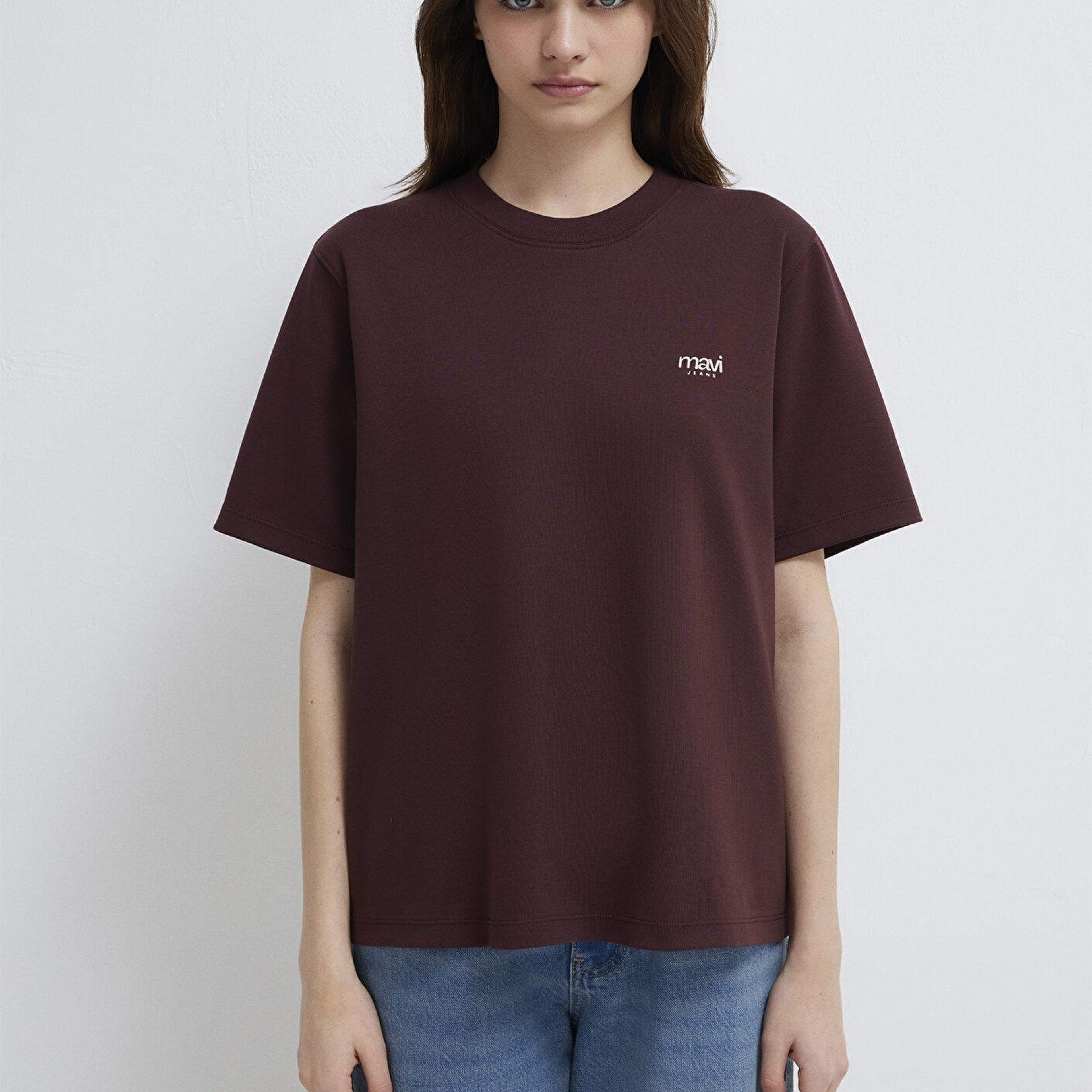 Mavi Mavi Jeans Baskılı Bordo Tişört Regular Fit / Normal Kesim 1613804-70223