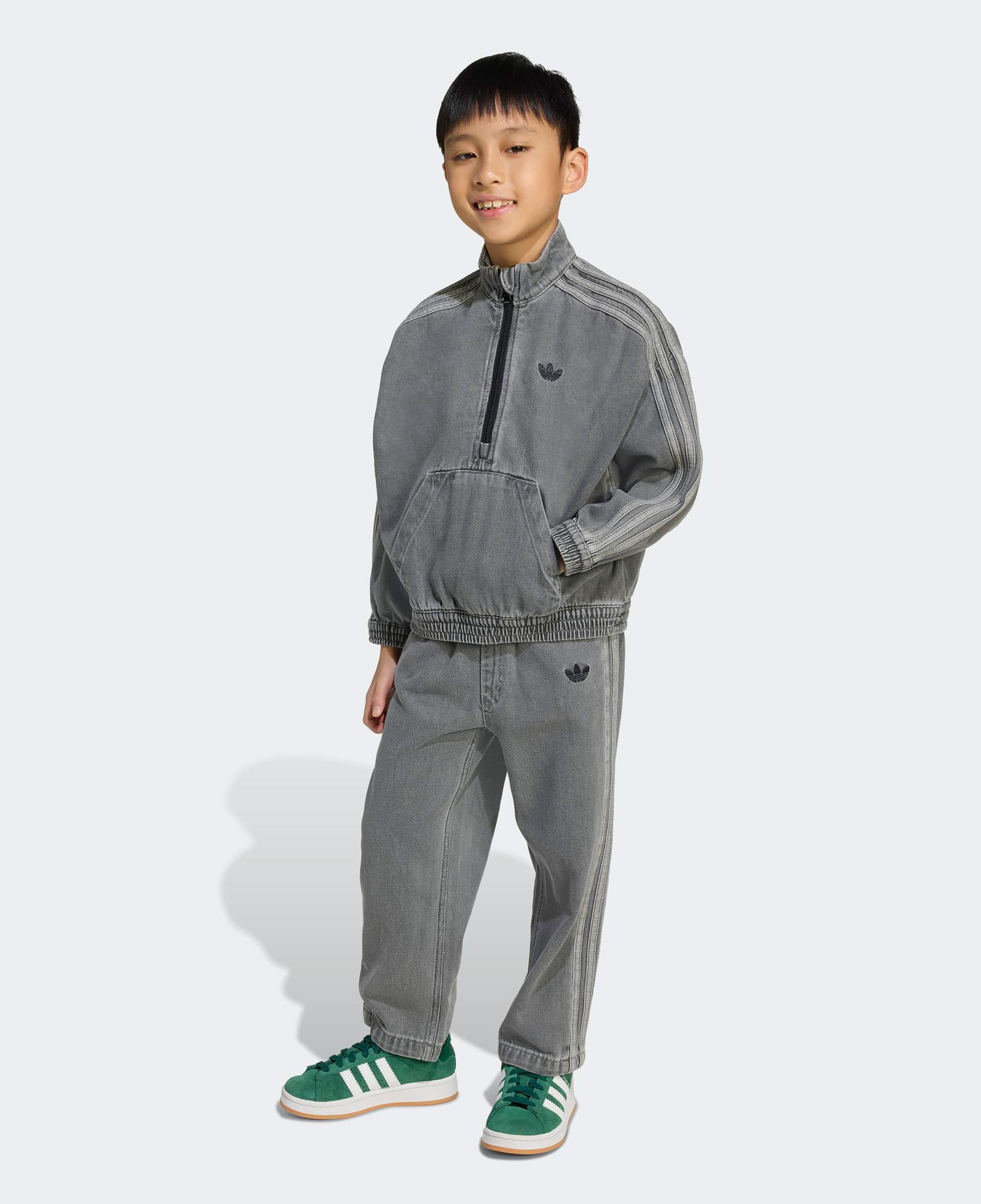 adidas Denim Crew Set Çocuk Gri Eşofman Takımı