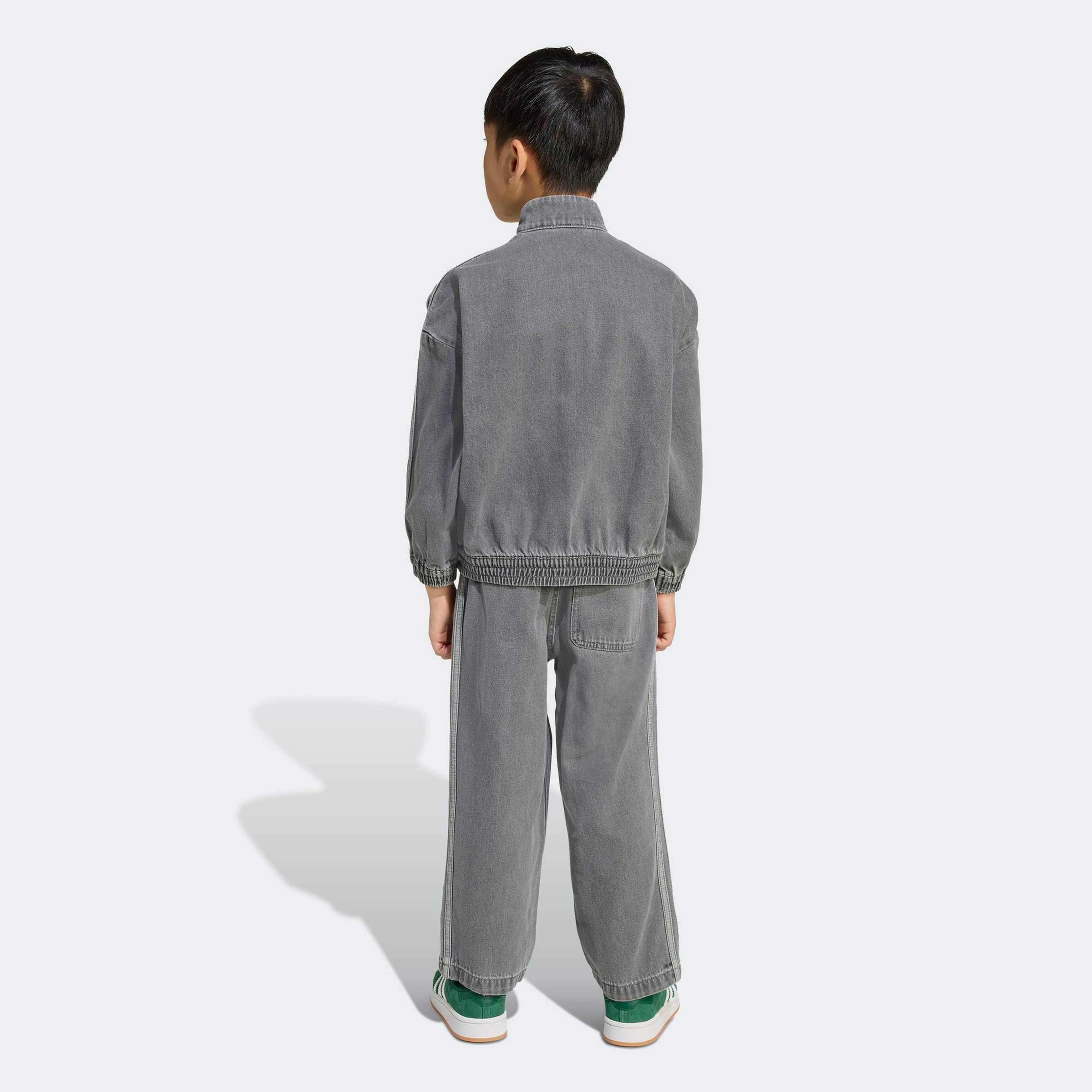 adidas Denim Crew Set Çocuk Gri Eşofman Takımı