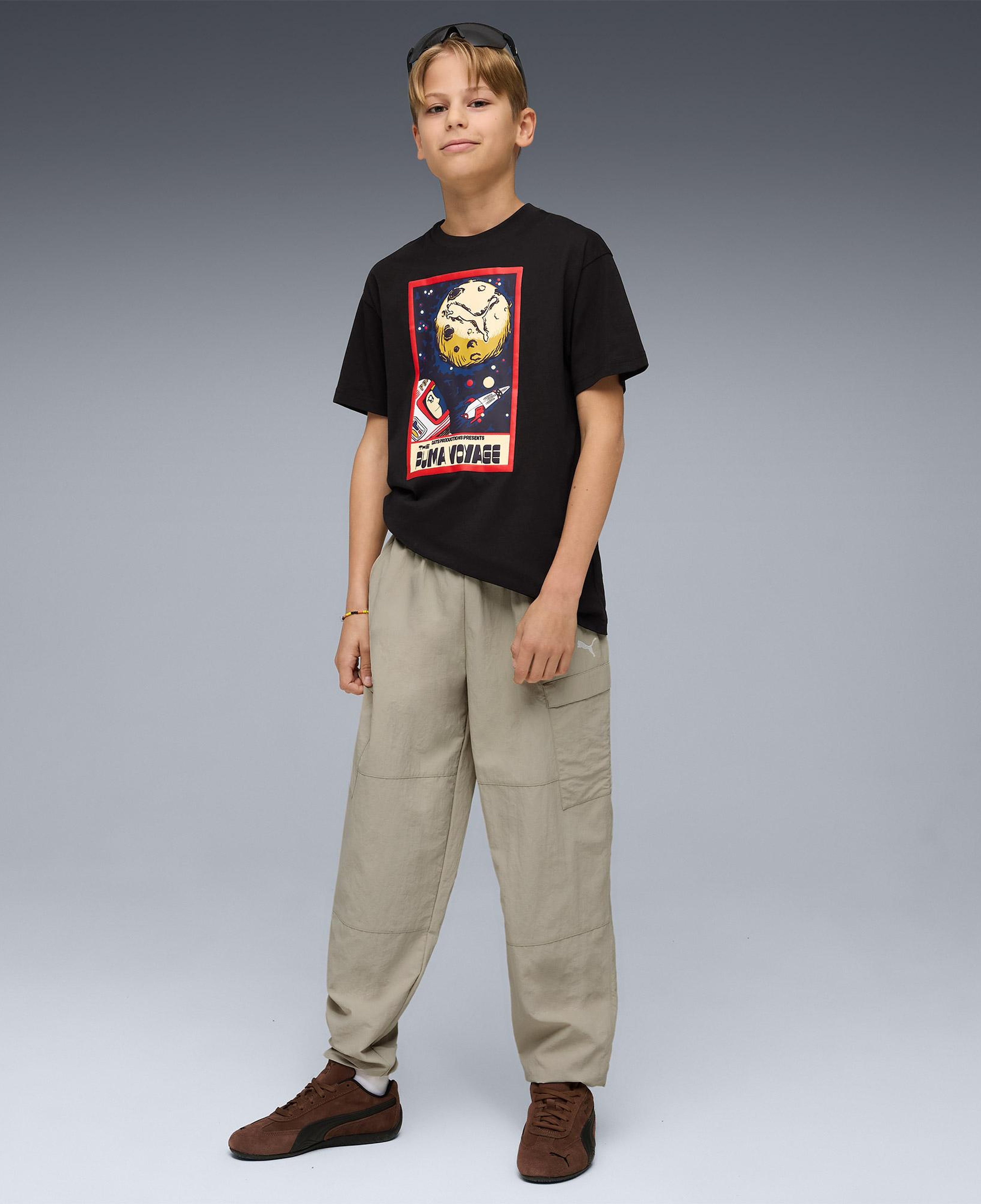Puma Graphic  Çocuk Siyah T-Shirt