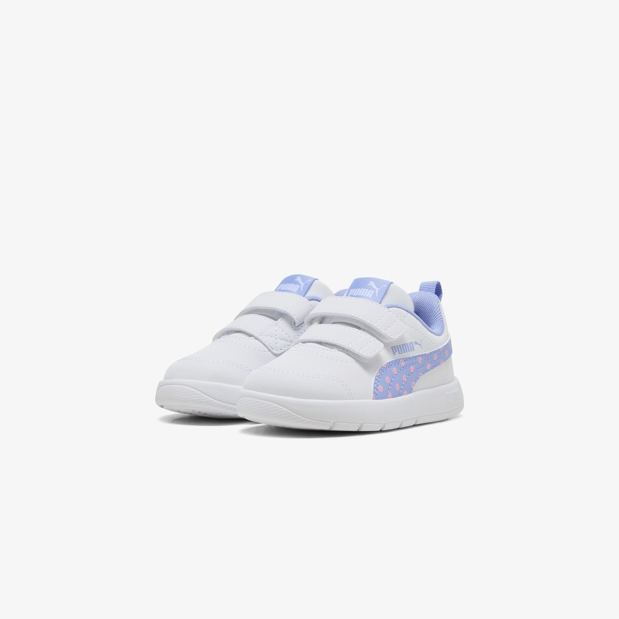 Puma Courtflex V3 Dotty V Çocuk Beyaz Spor Ayakkabı