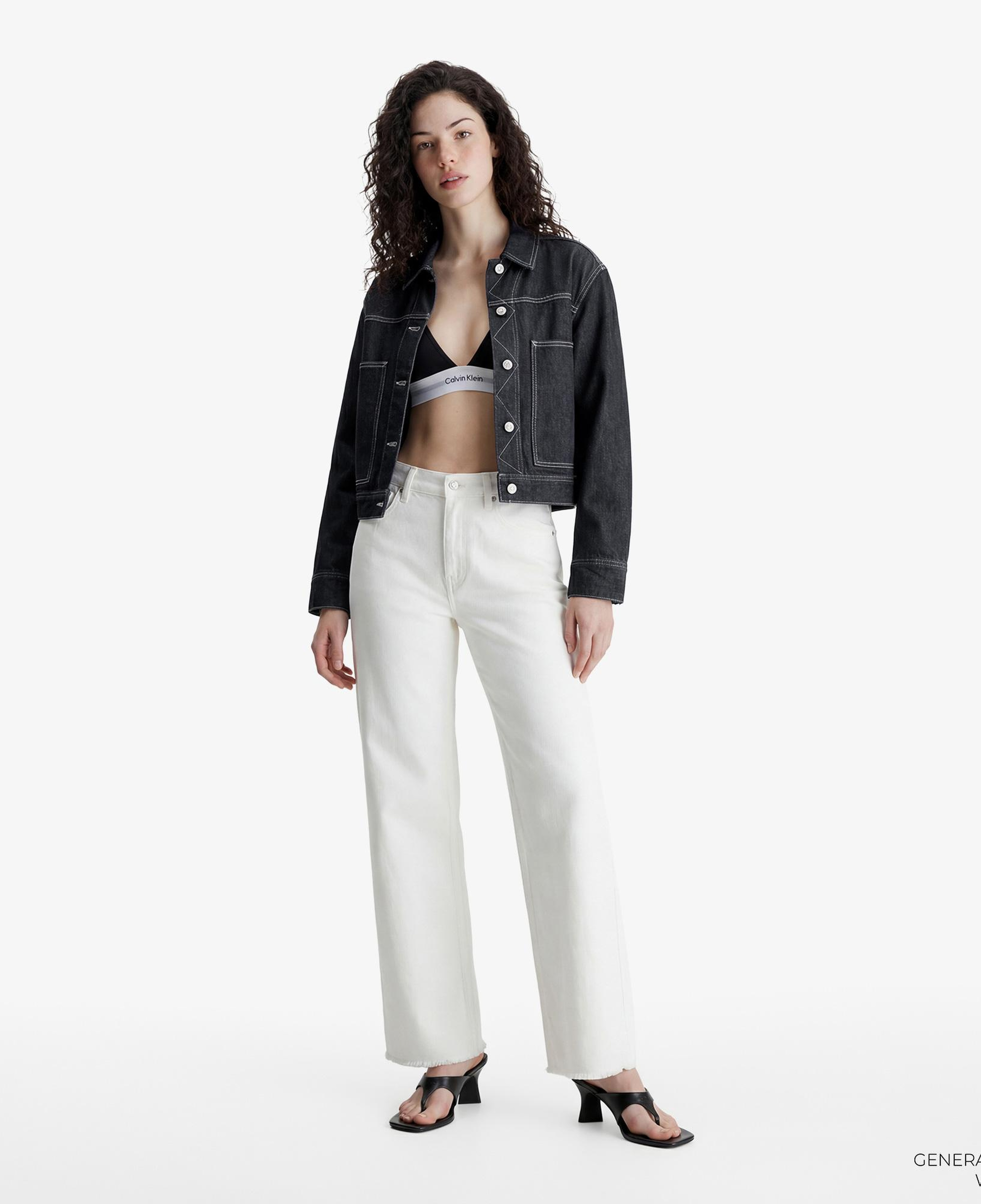 Calvin Klein The Wide Leg Raw Kadın Beyaz Jean
