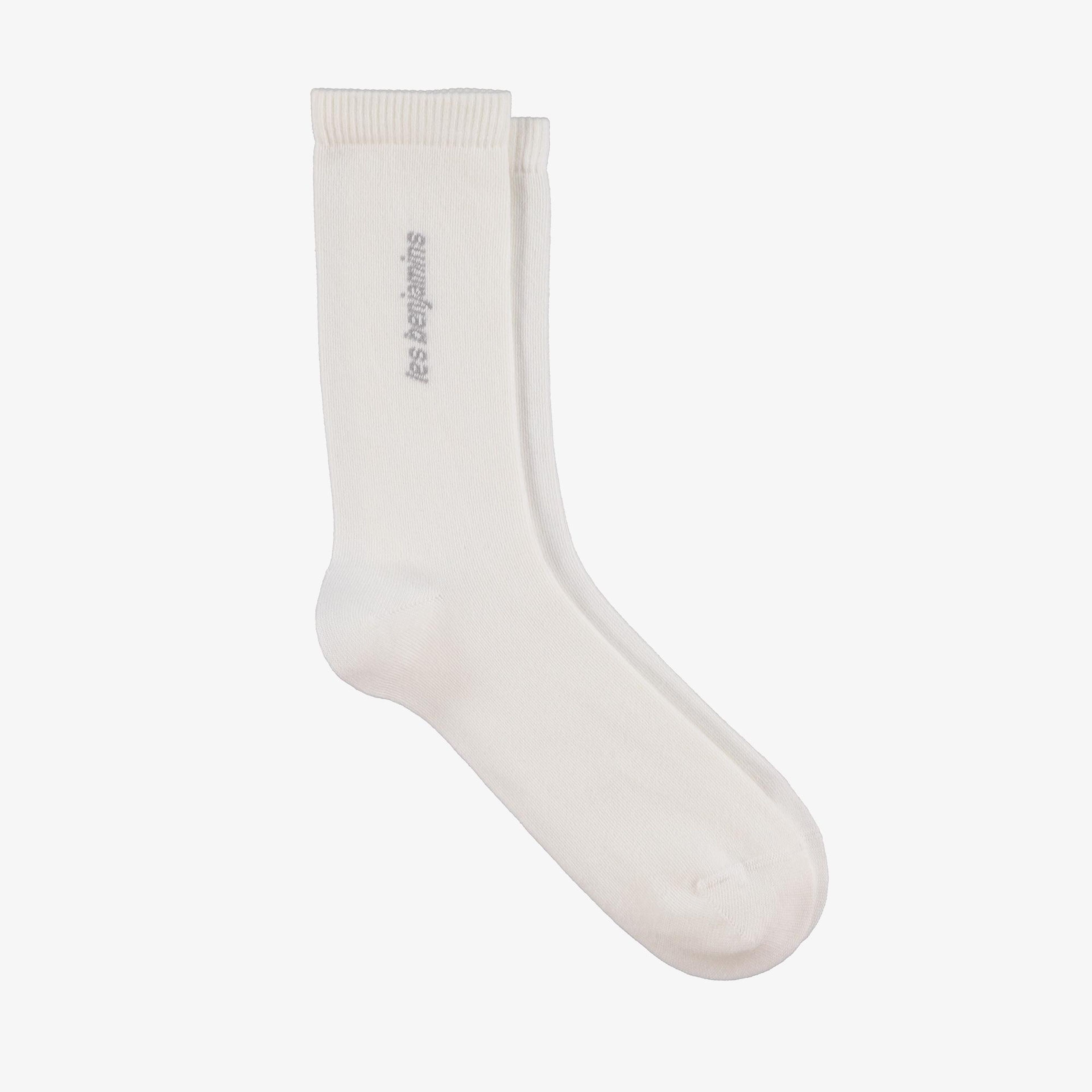 Les Benjamins 307 Unisex Beyaz Çorap