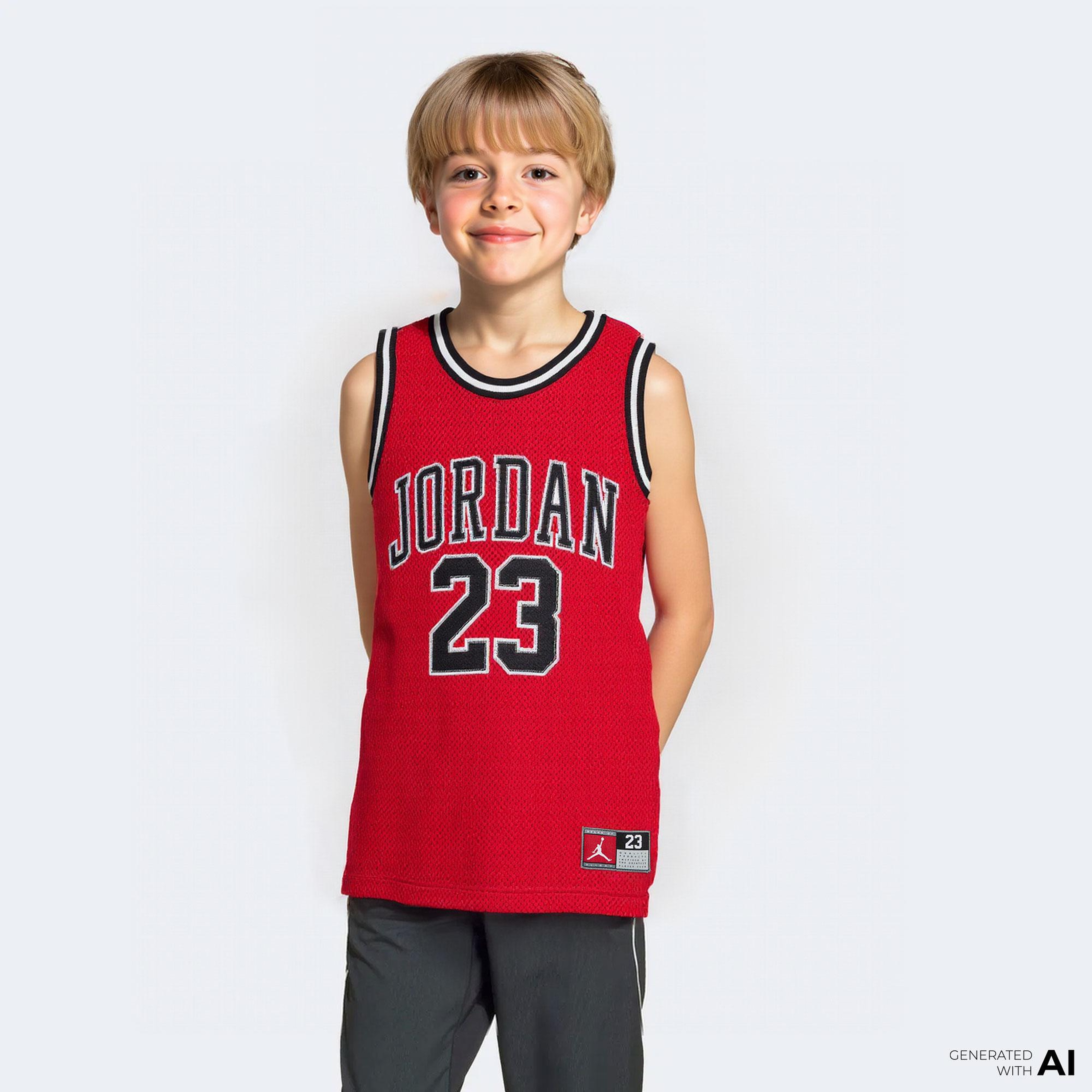 Jordan 23 Jersey Çocuk Kırmızı Kolsuz T-Shirt