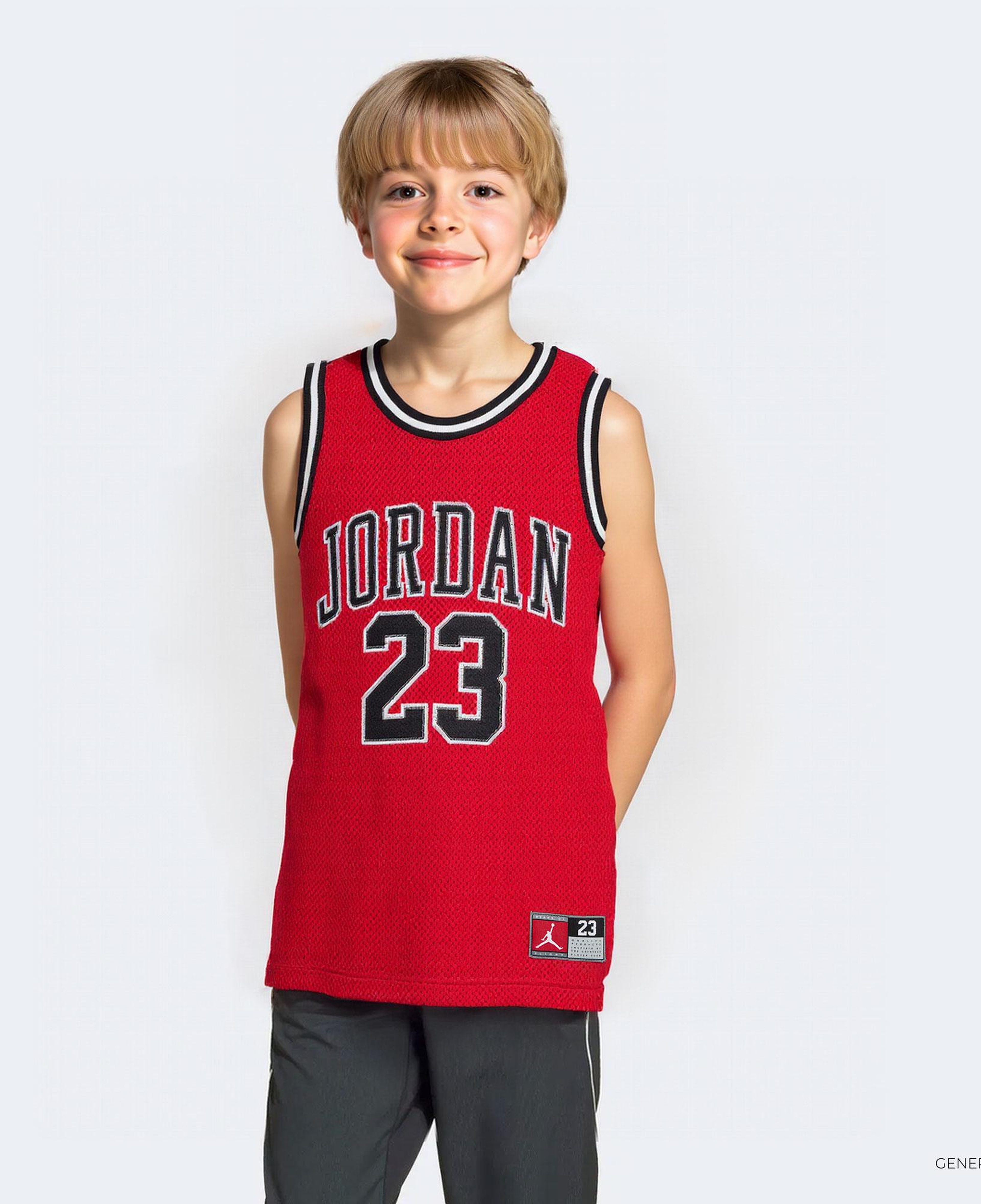 Jordan 23 Jersey Çocuk Kırmızı Kolsuz T-Shirt