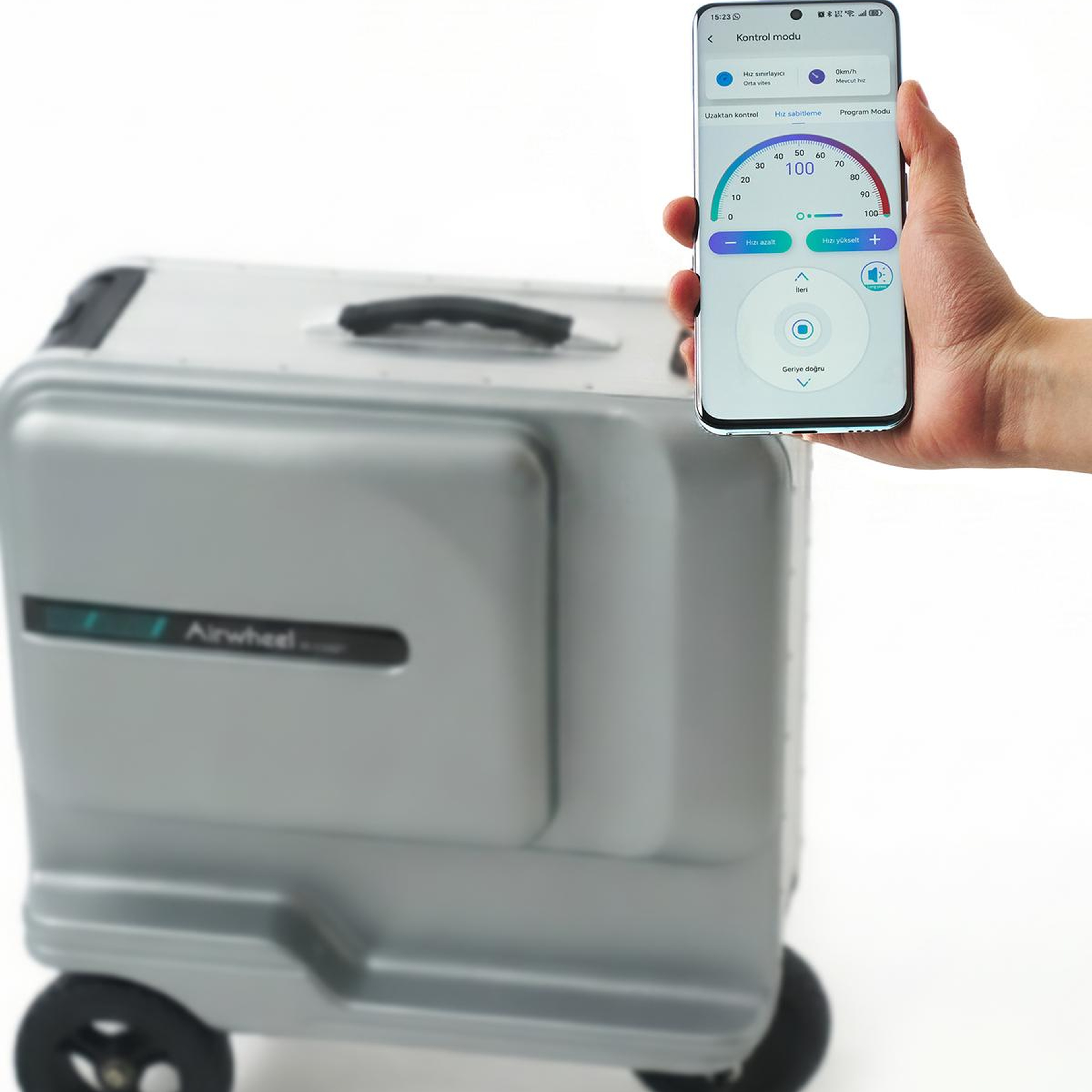 SE3T Elektrikli Binilebilir Scooter Valiz - Gri