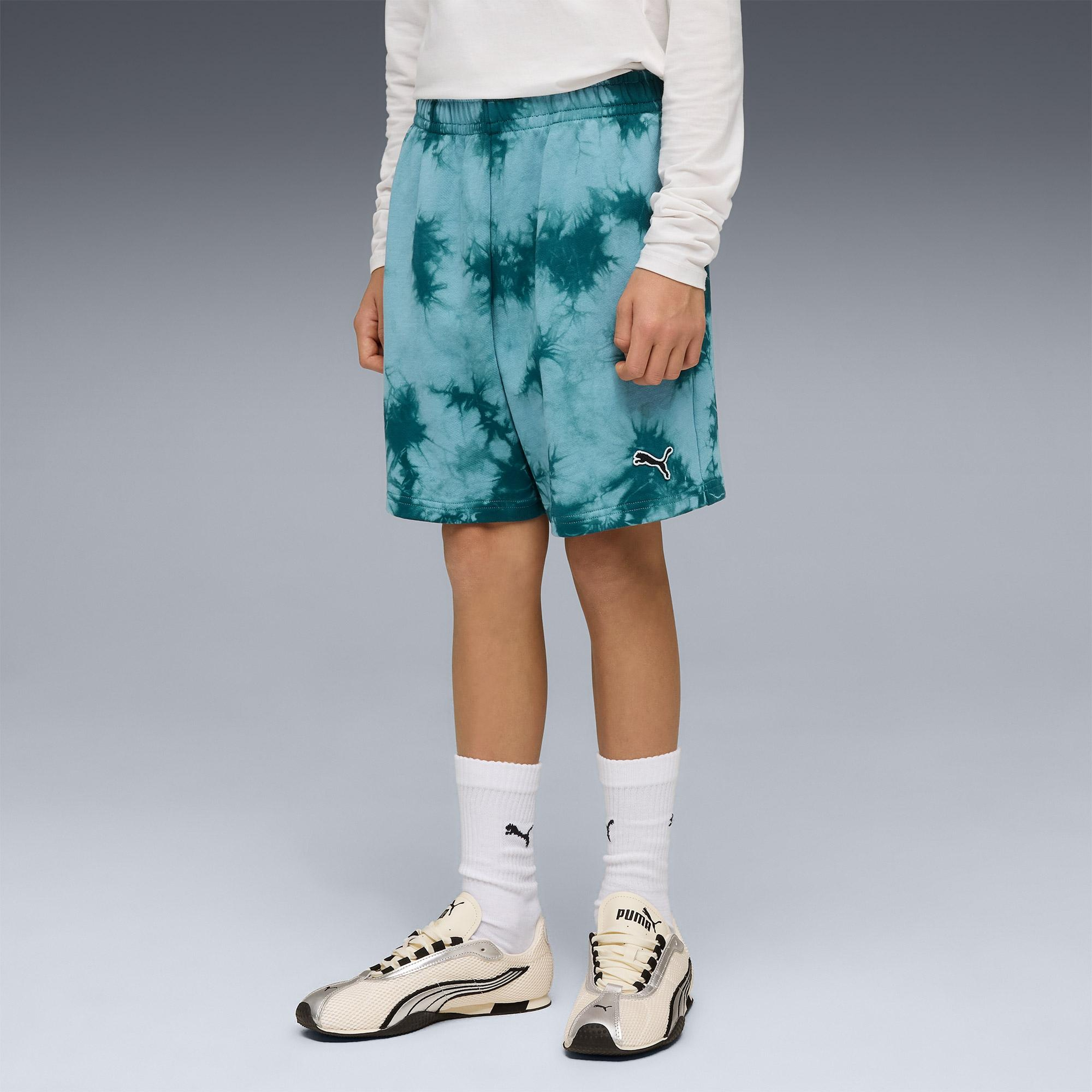 Puma Essentials Relaxed Tie-Dye Çocuk Yeşil Şort