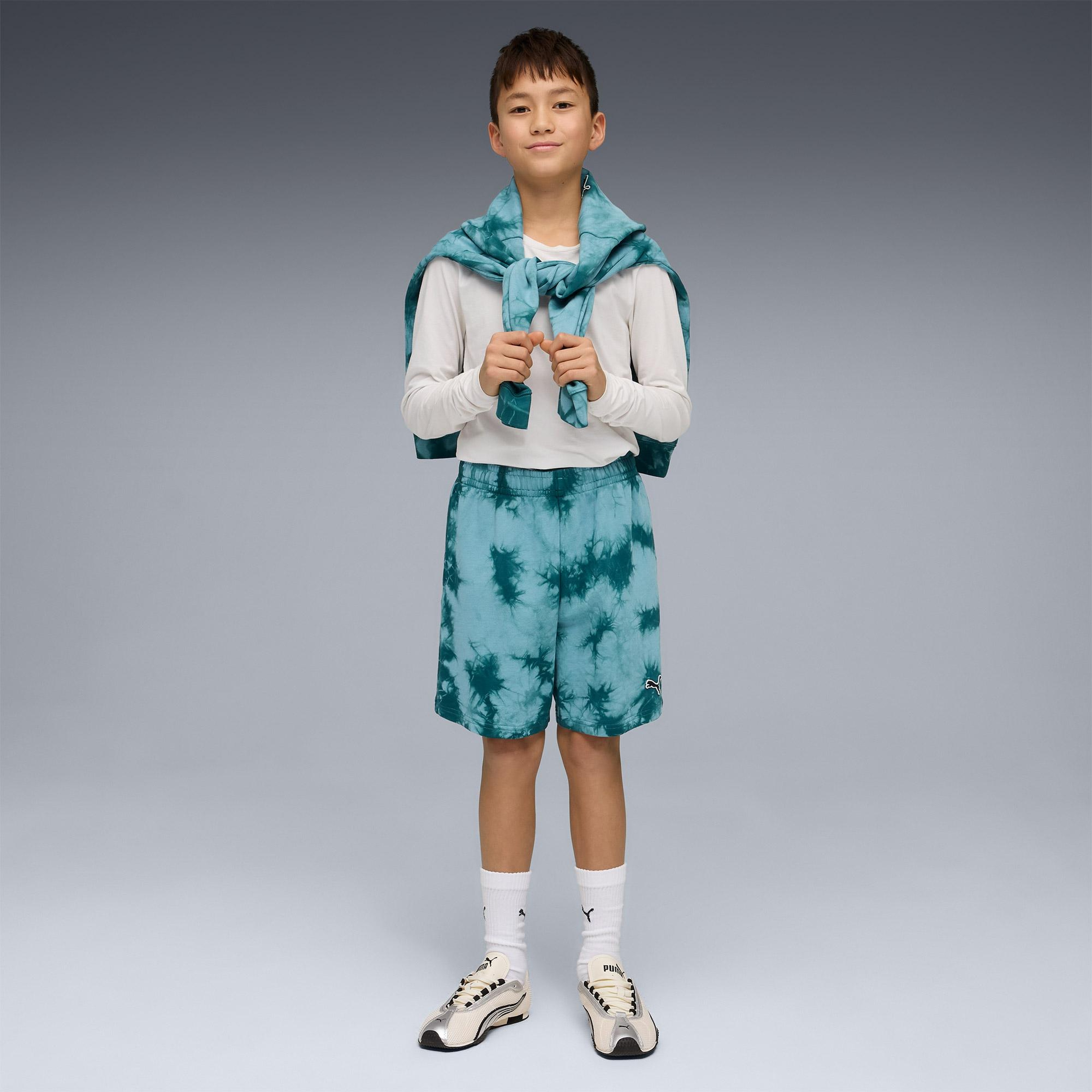Puma Essentials Relaxed Tie-Dye Çocuk Yeşil Şort