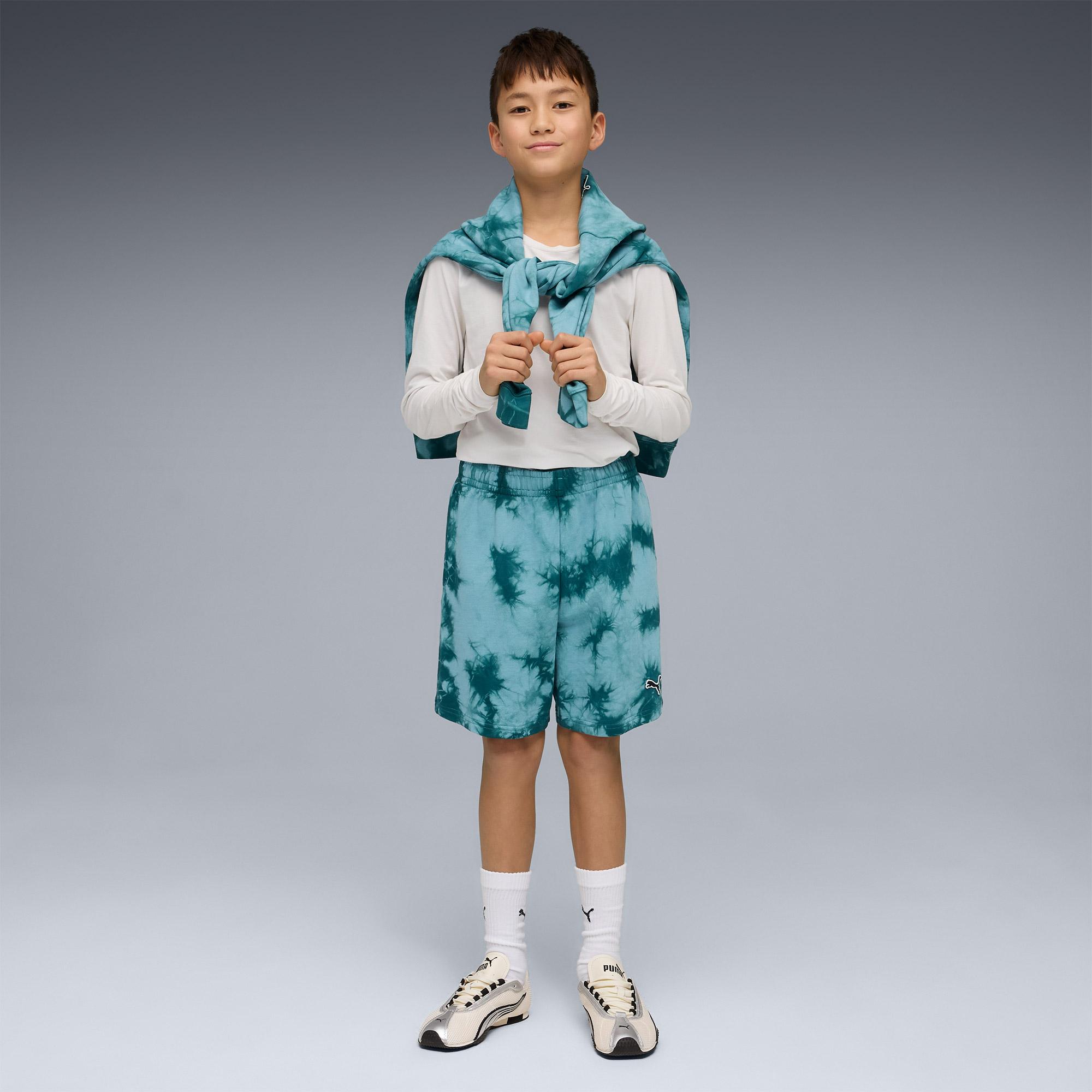 Puma Essentials Relaxed Tie-Dye Çocuk Yeşil Şort
