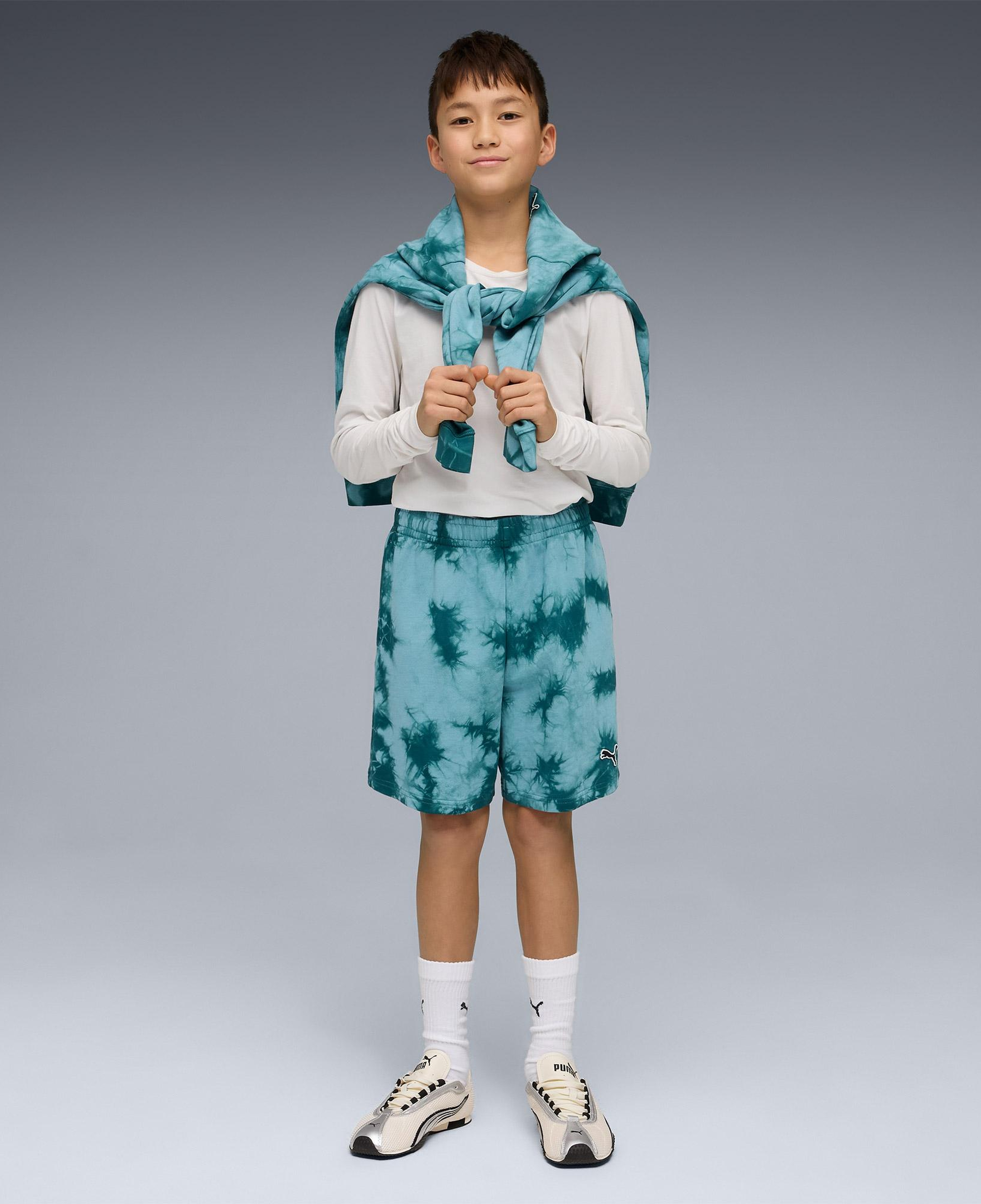 Puma Essentials Relaxed Tie-Dye Çocuk Yeşil Şort