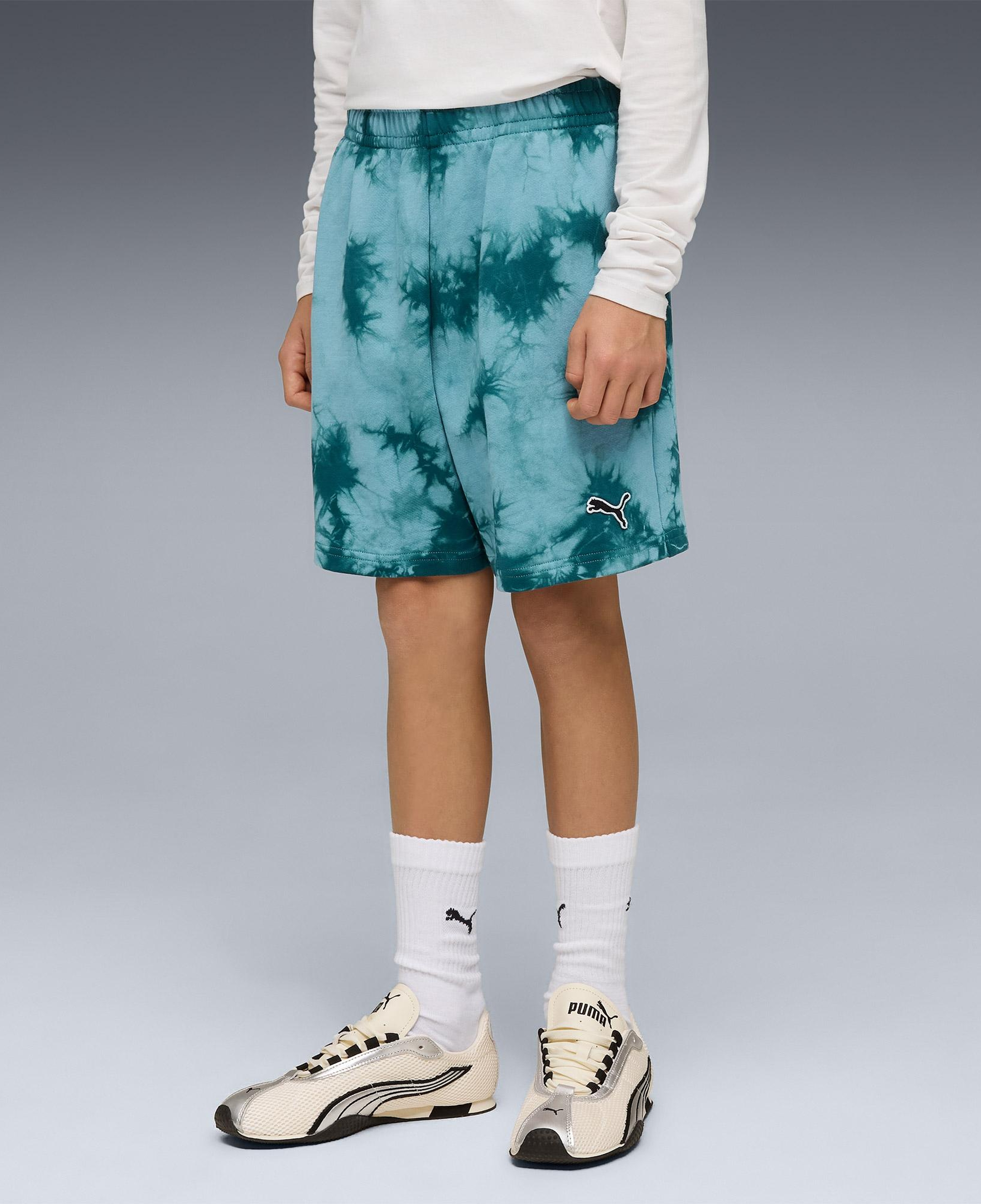 Puma Essentials Relaxed Tie-Dye Çocuk Yeşil Şort