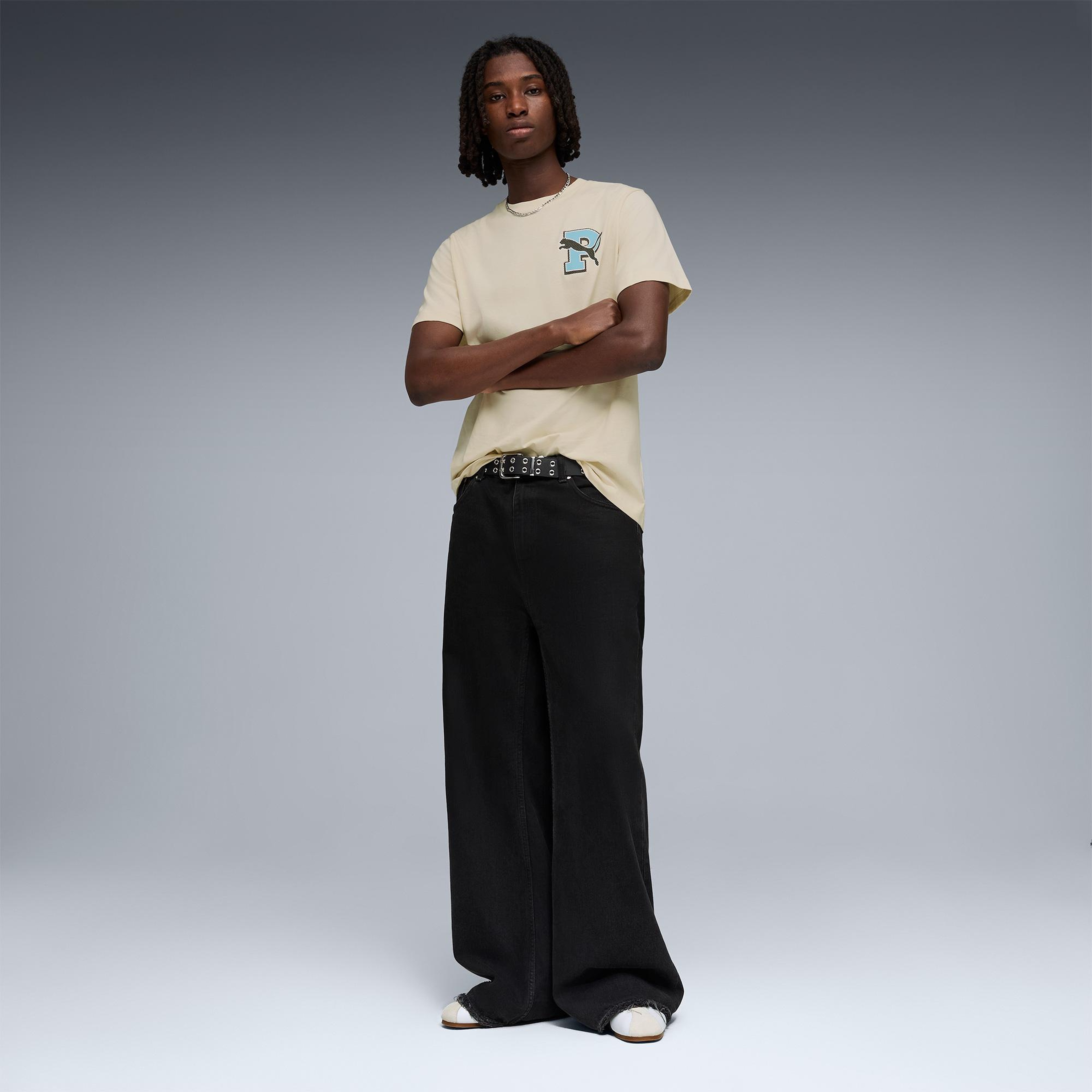 Puma Graphic  Erkek Beyaz T-Shirt