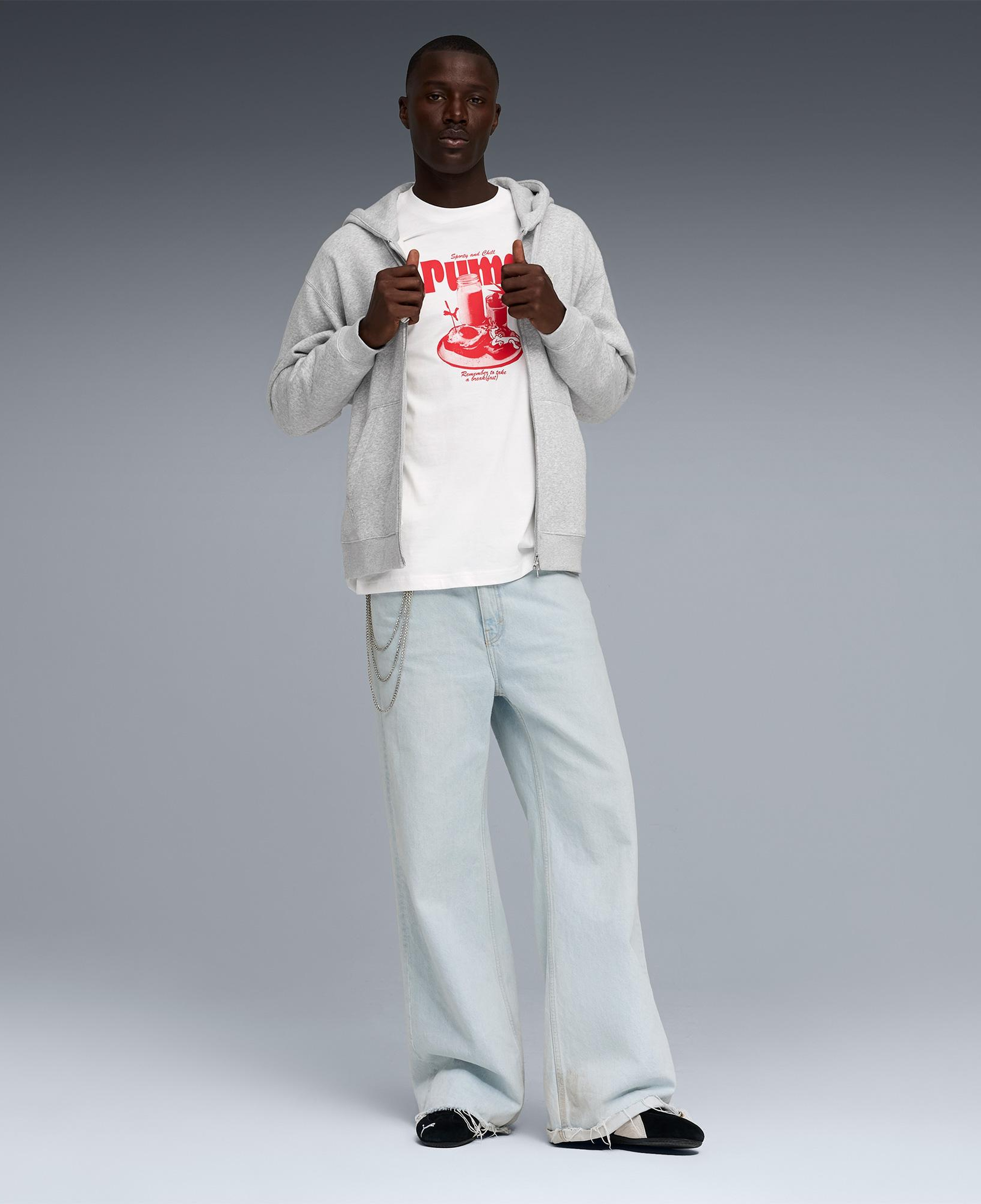 Puma Graphic Erkek Beyaz T-Shirt