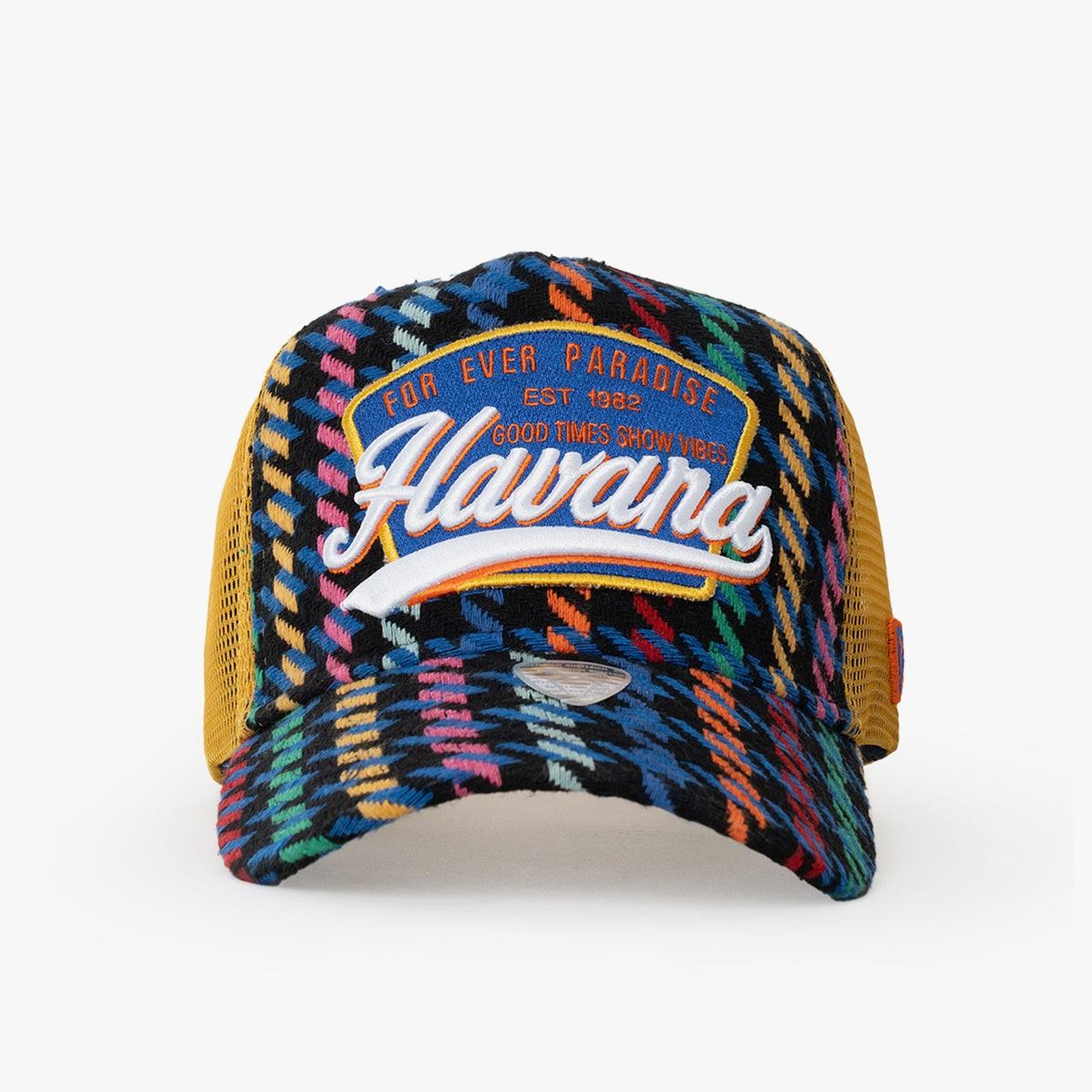 RustandRich Kadın Erkek Sarı Trucker Şapka-City's Collection-Havana