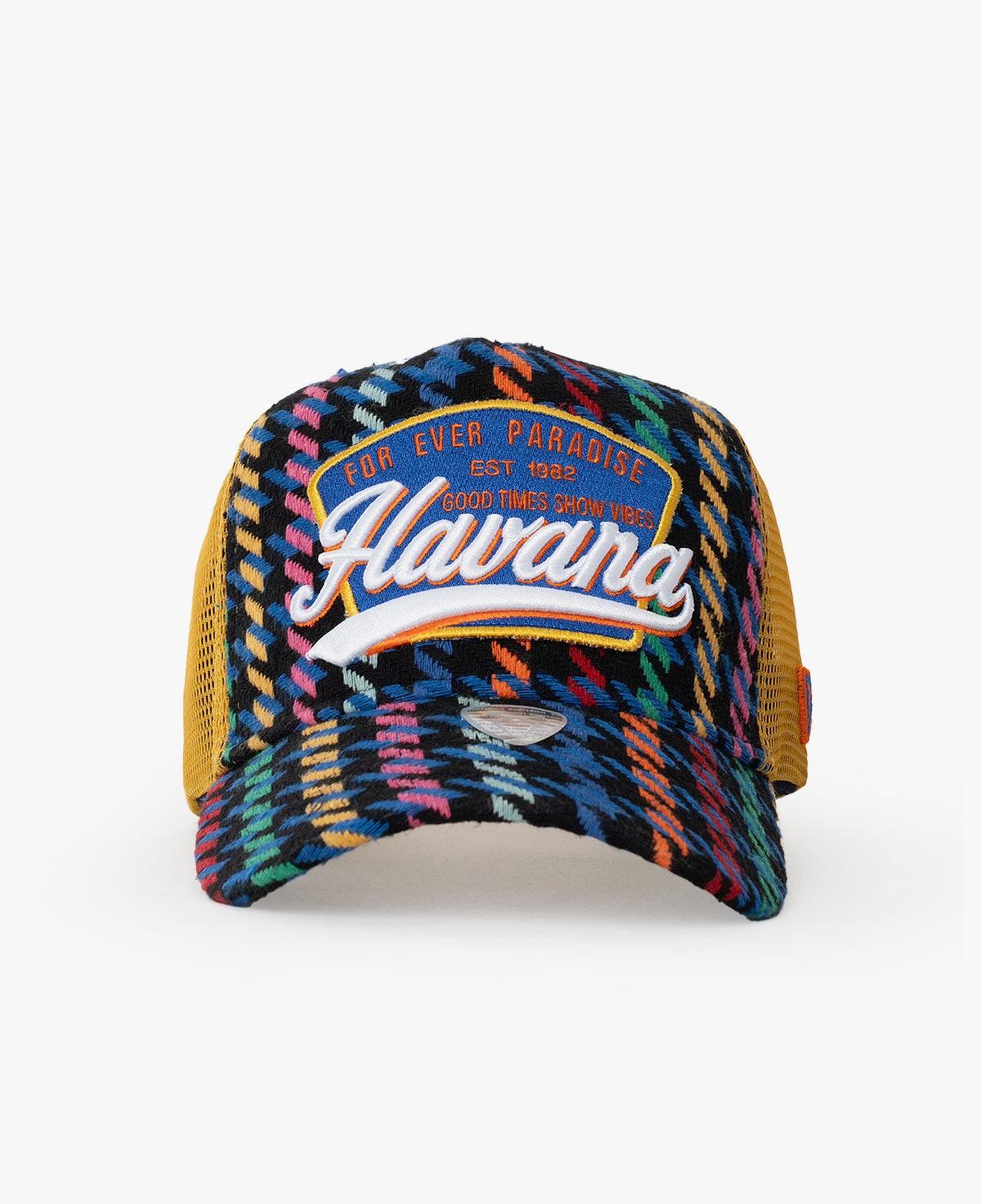 RustandRich Kadın Erkek Sarı Trucker Şapka-City's Collection-Havana