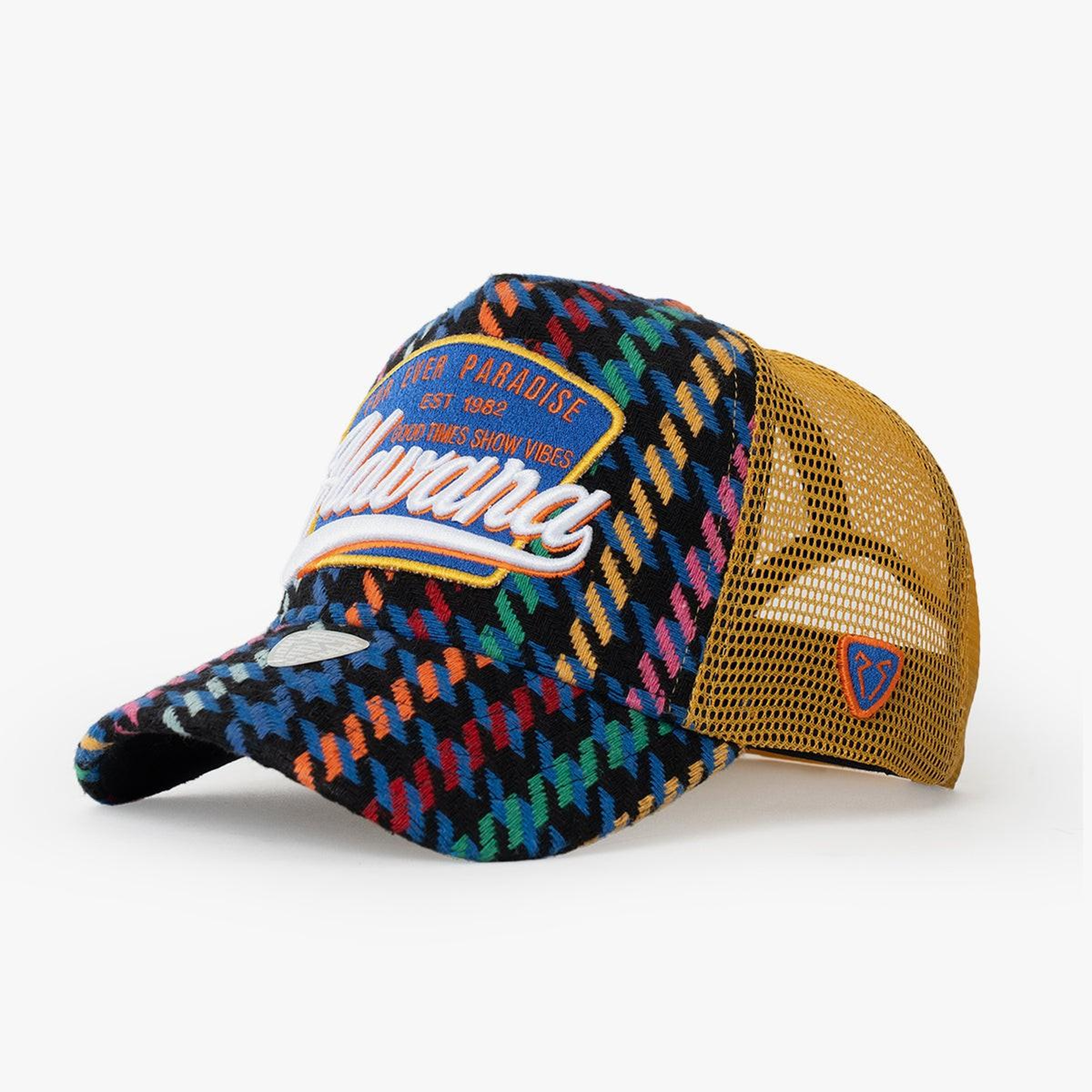 RustandRich Kadın Erkek Sarı Trucker Şapka-City's Collection-Havana